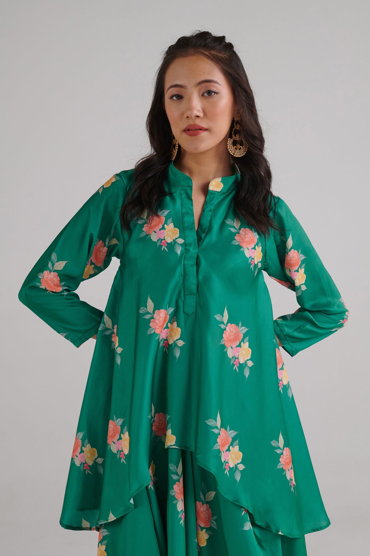 Jade Green Dhoti Kurti Dress