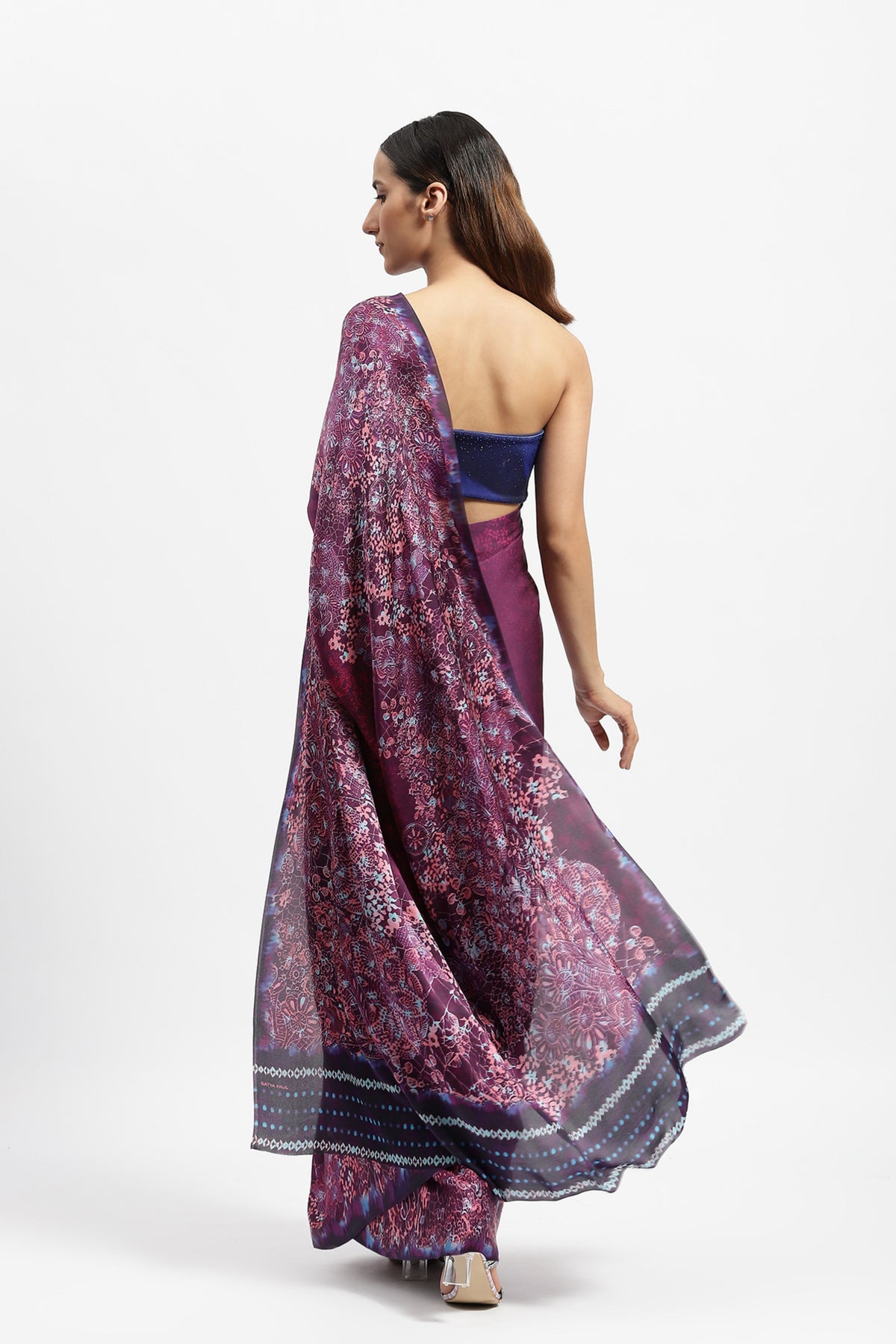 Purple Rain Printed Saree