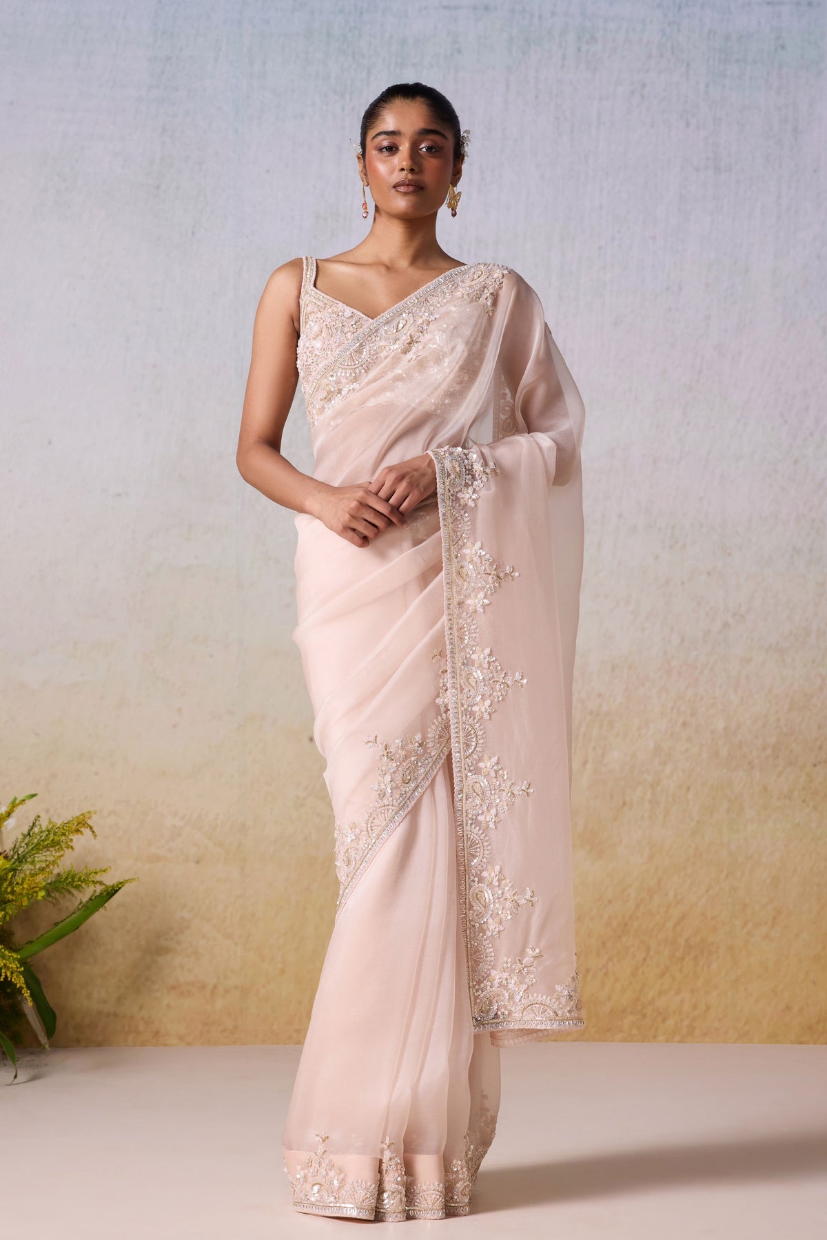 Pearl Pink Saree