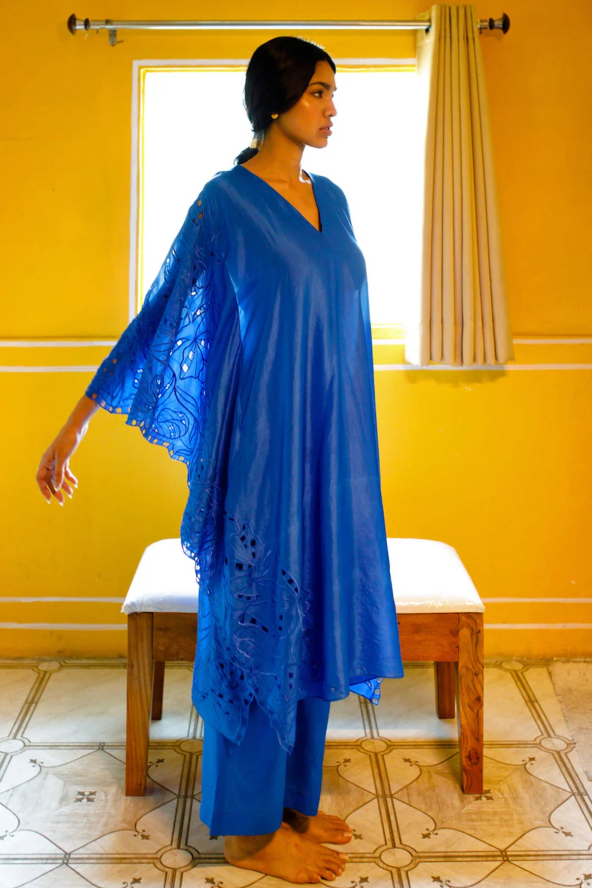 Blue Iris Kaftan Top