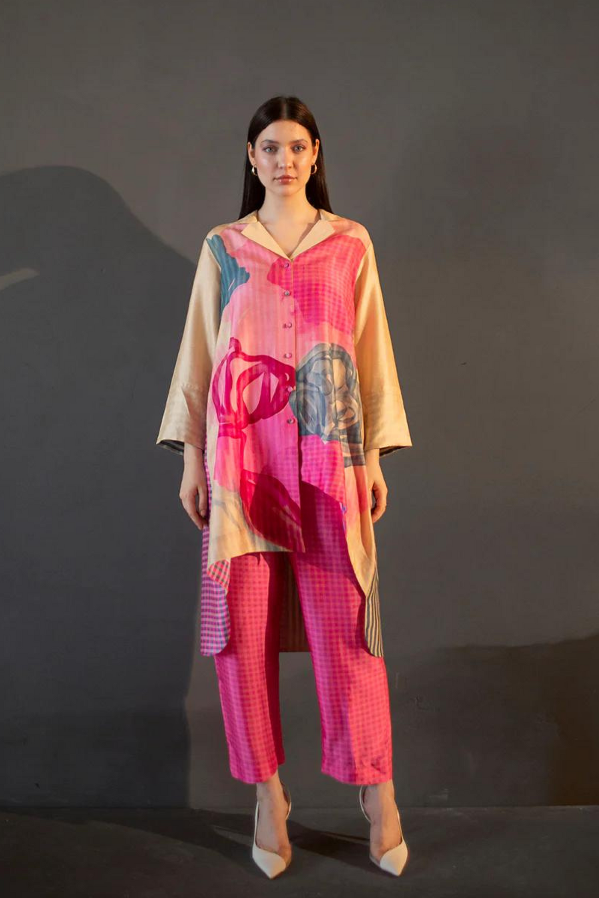 Abstract Geometric In Multi Color Tunics Set