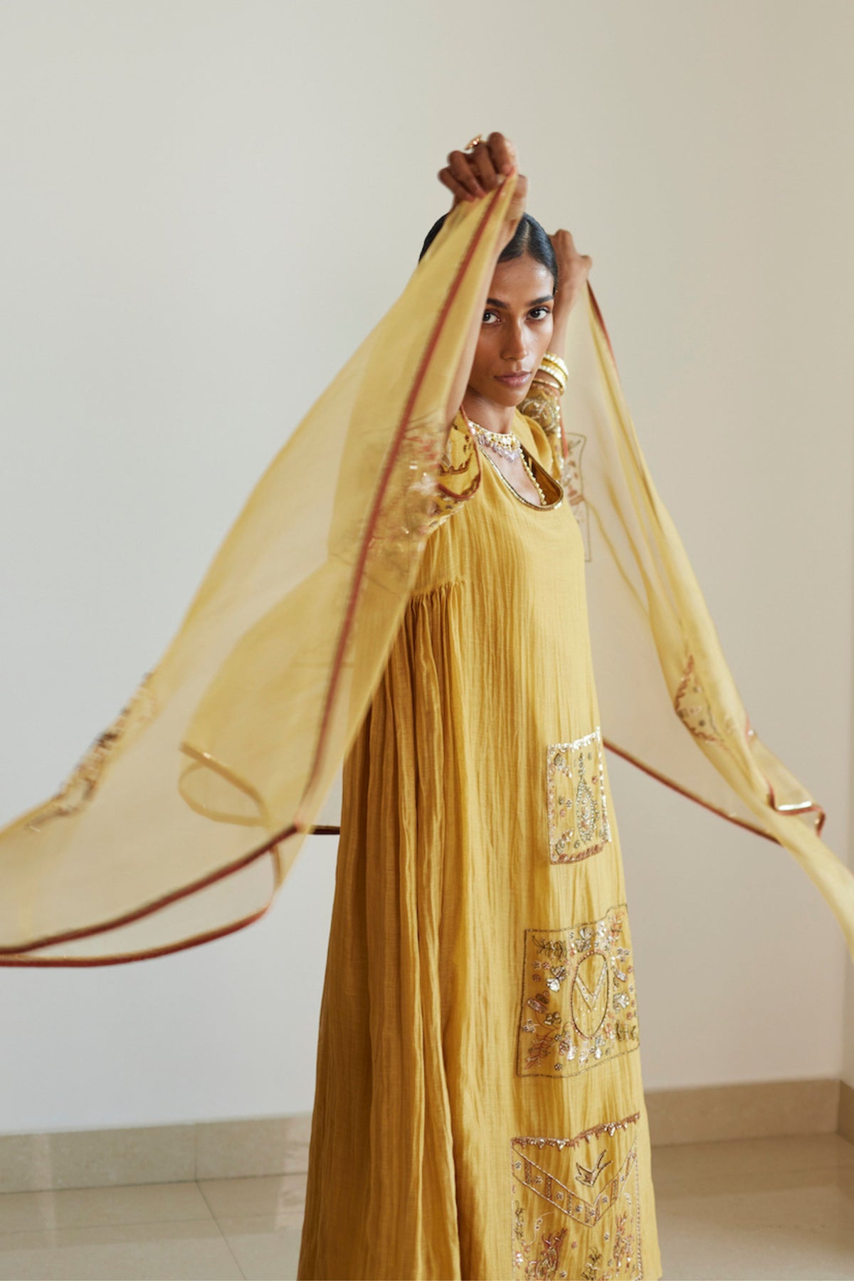 Yellow Akaari Dupatta