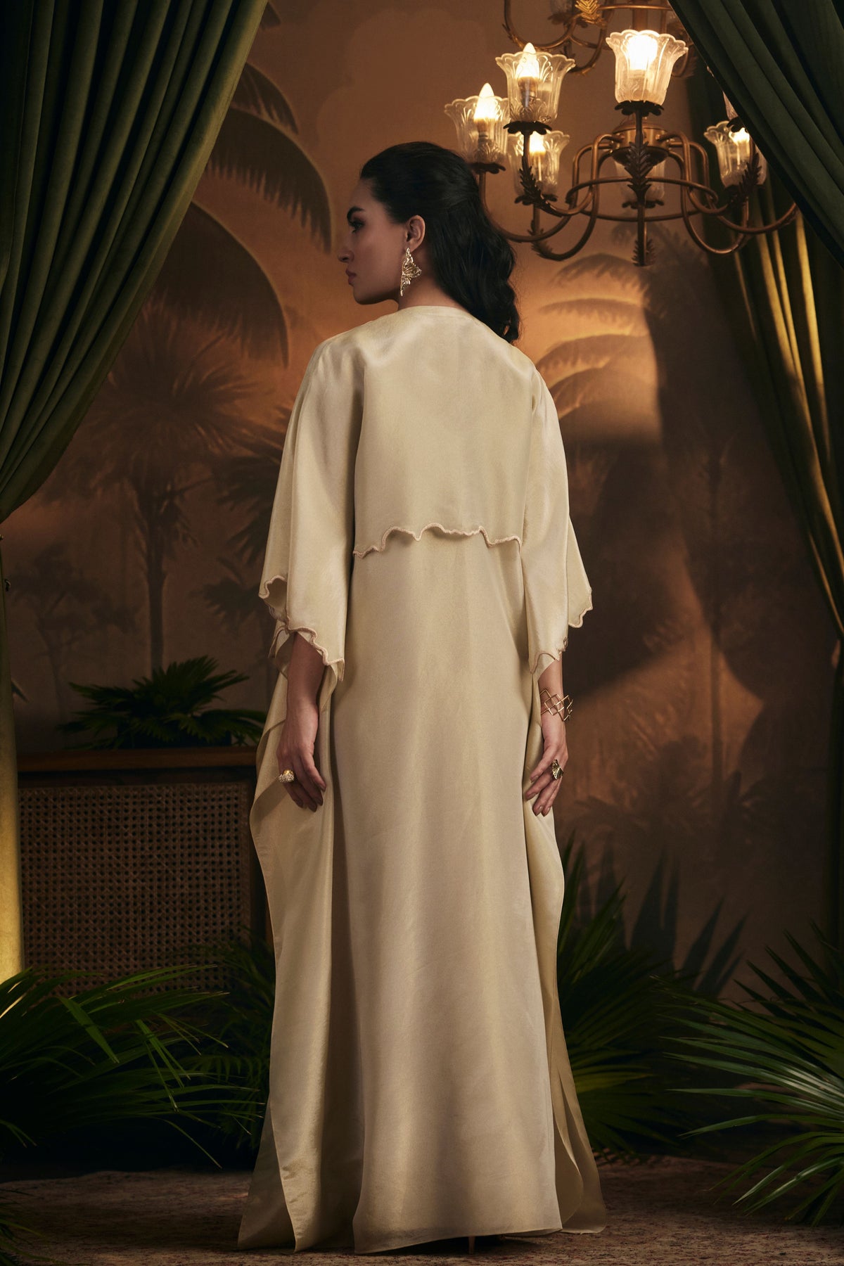 Champagne Gold Embroidery Kaftan