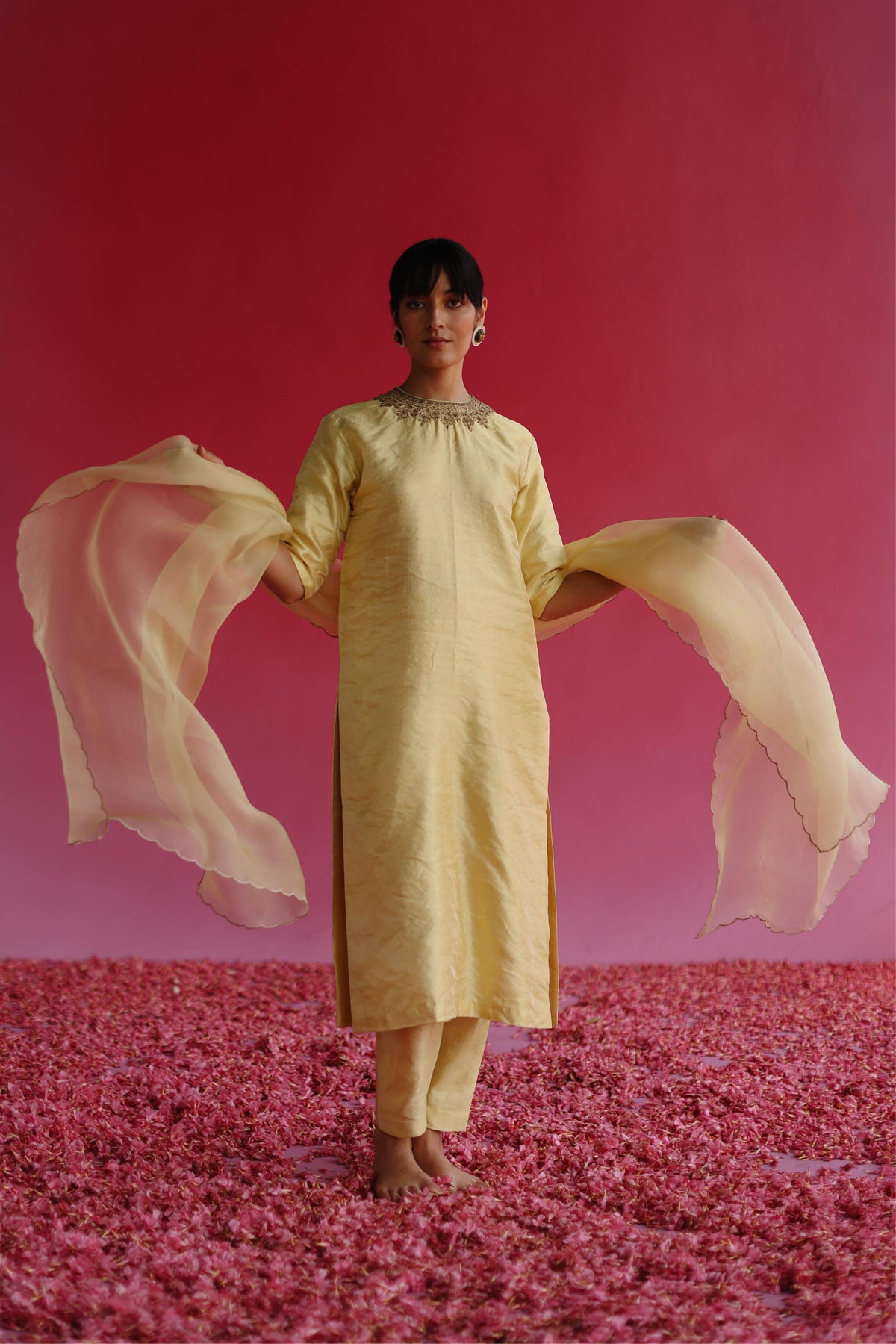 Manjari Yellow Kurta Set