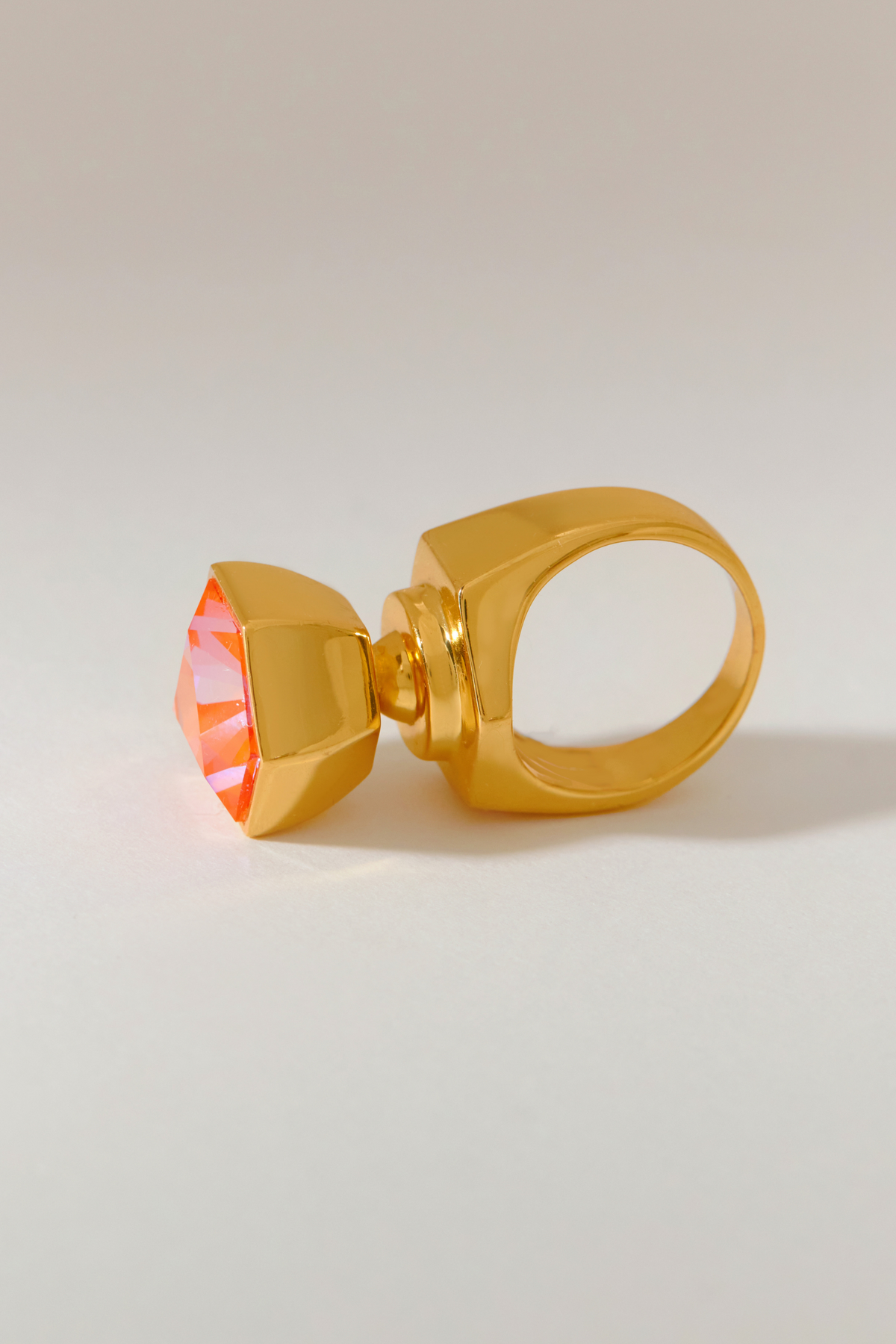 Hexa Crystal Ring - Orange Dawn