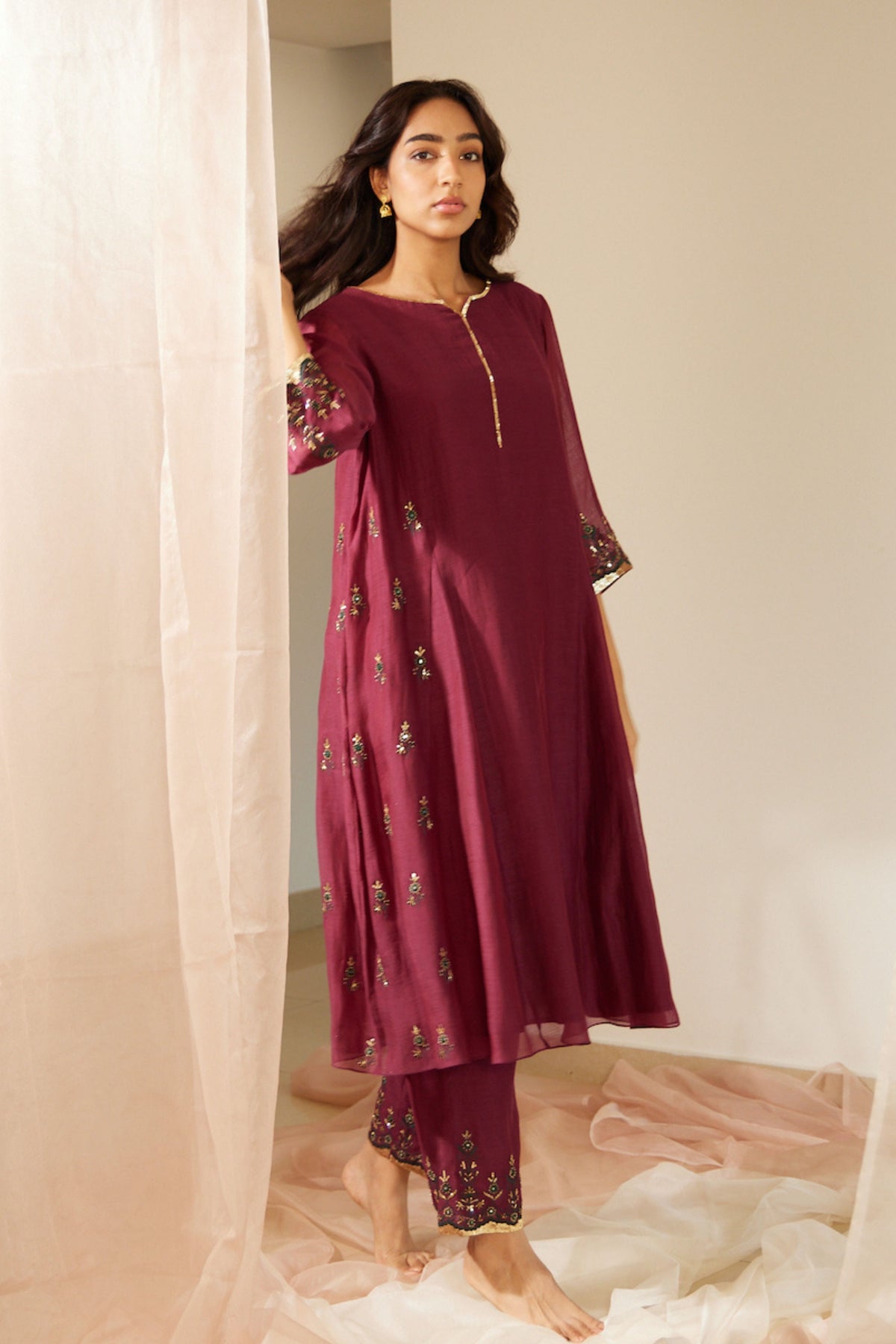 Purple Poornima Kurta Set