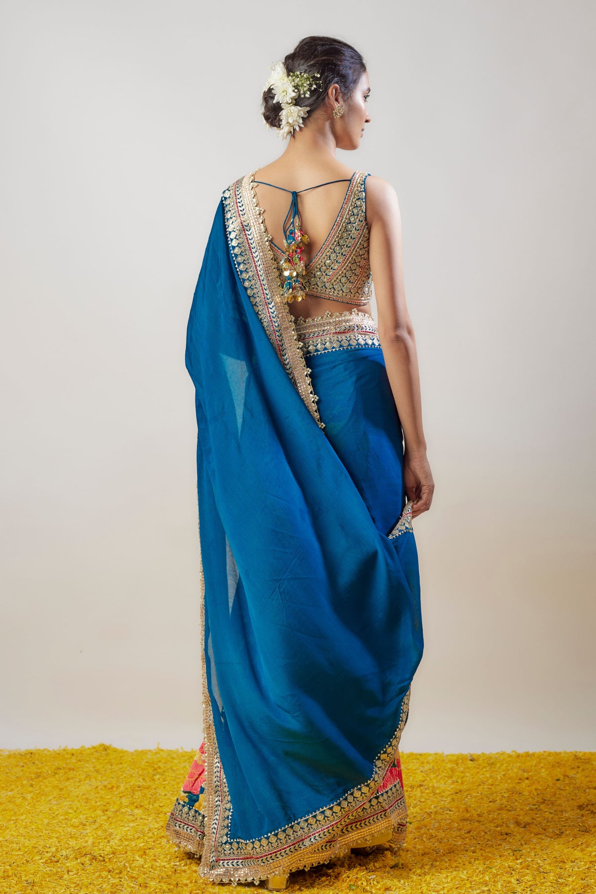 Sneha Blue Saree Set