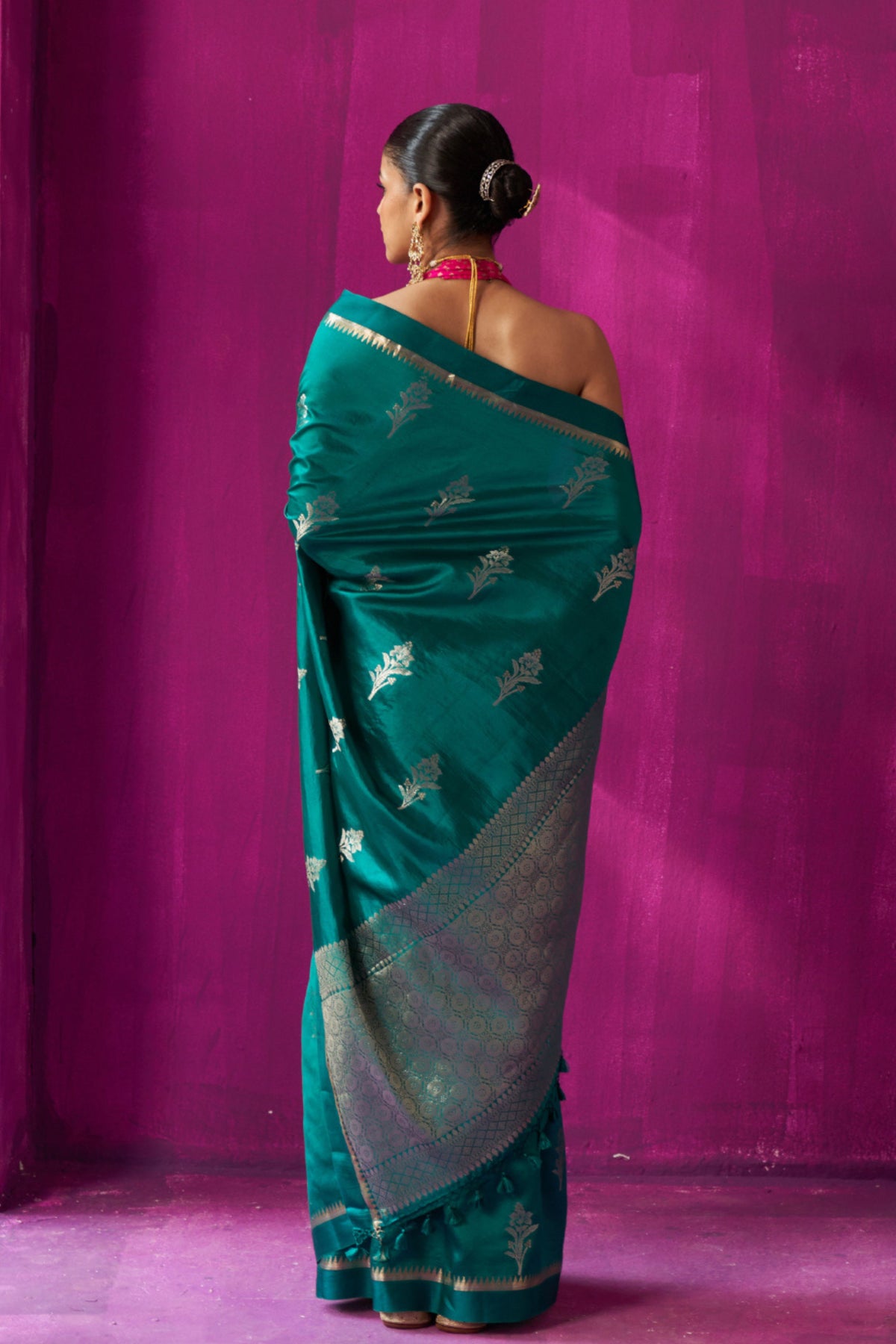 Madhavi Green Saree