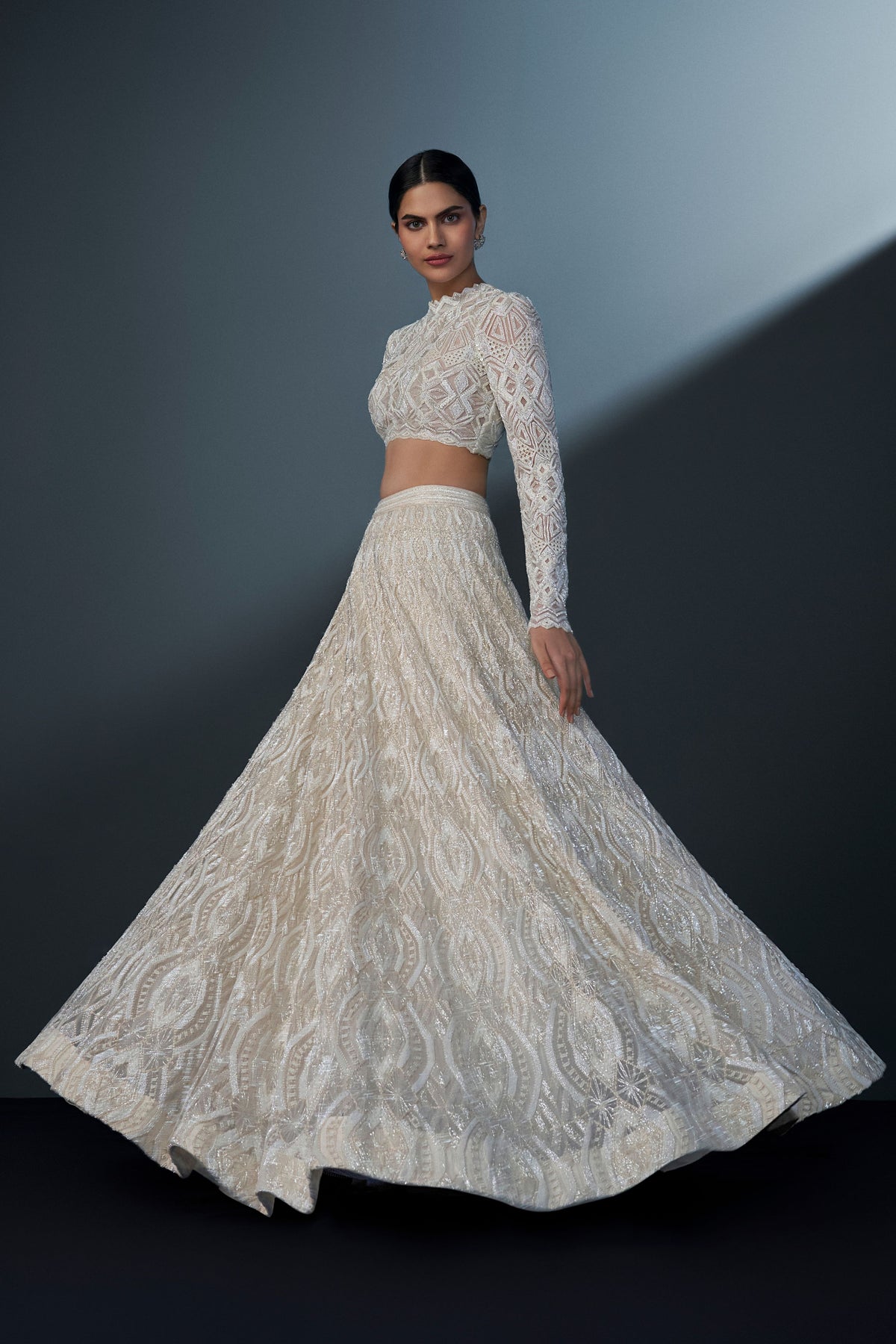 Omnira Ivory Lehenga Set