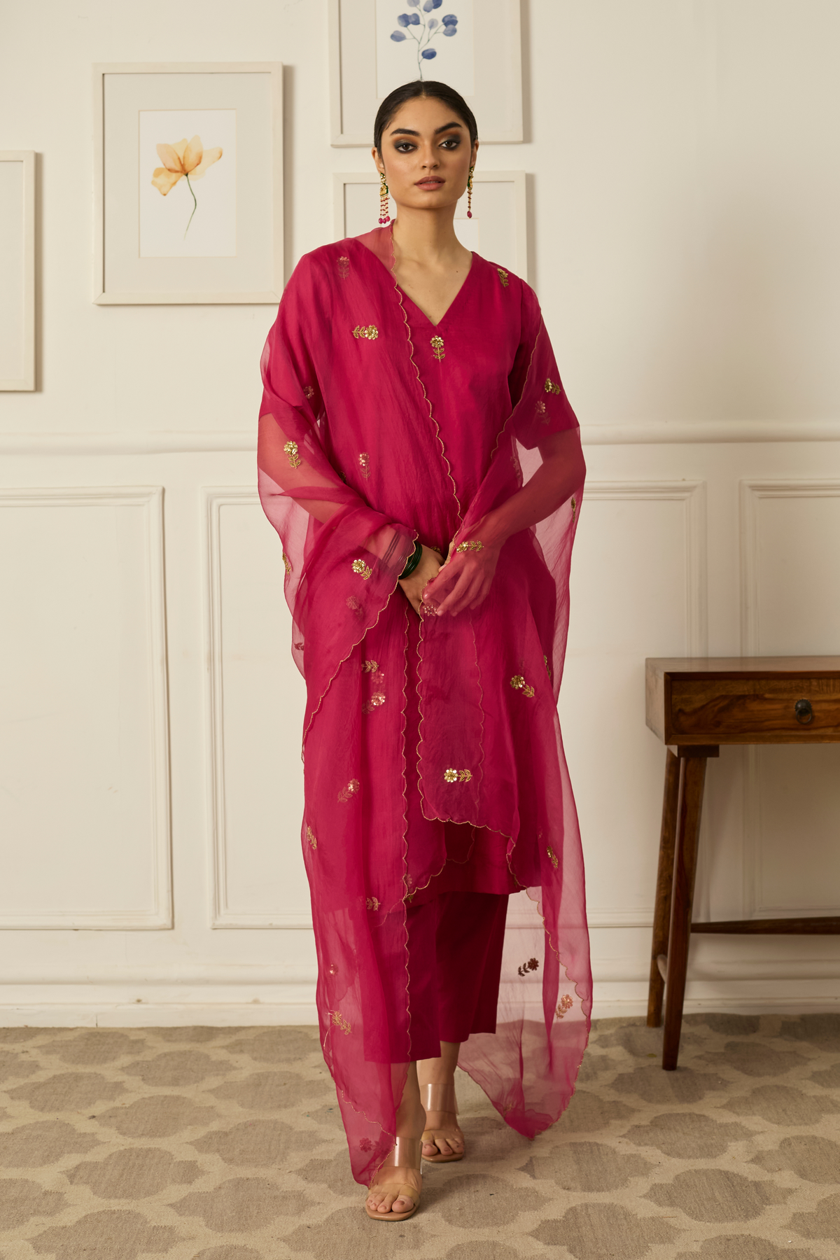 Pink Iris Kurta Set