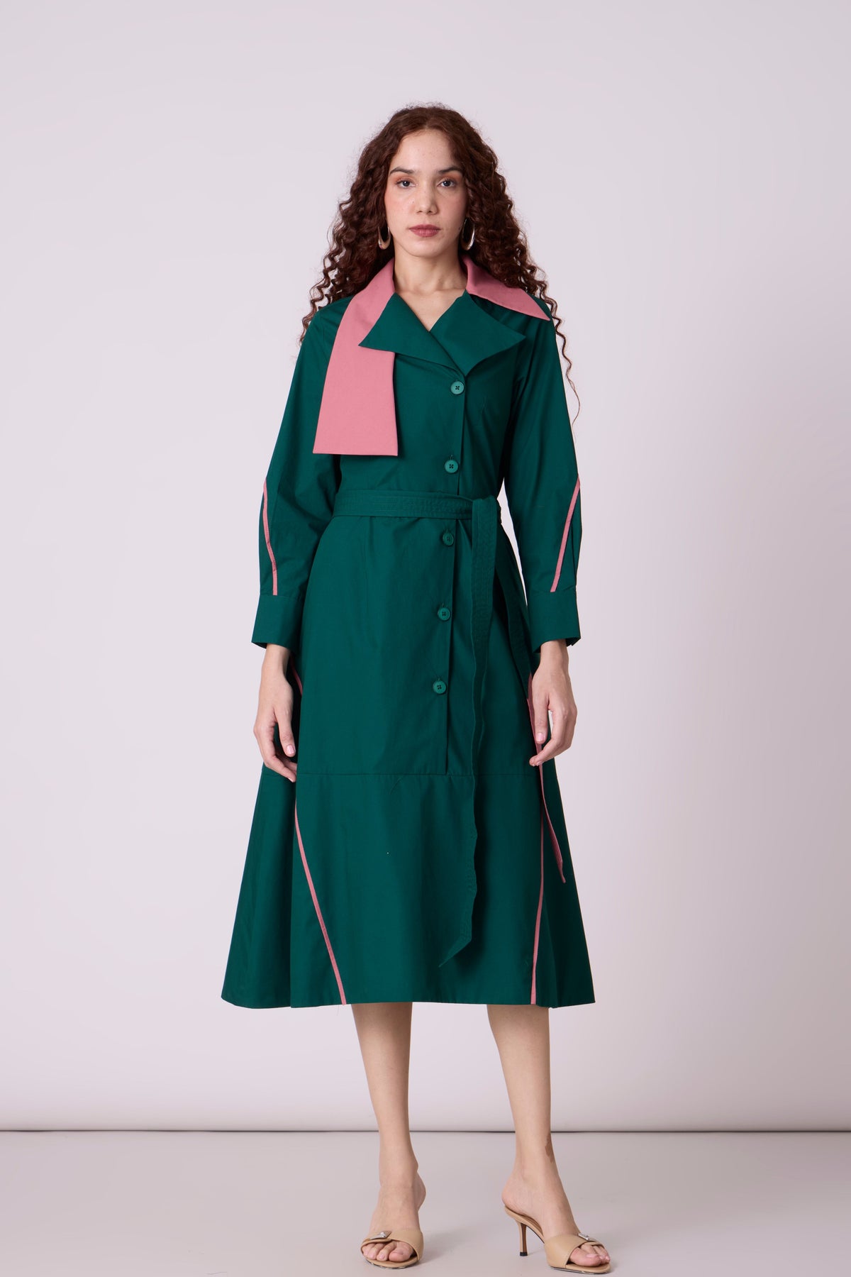 Nexi Forest Green Dress