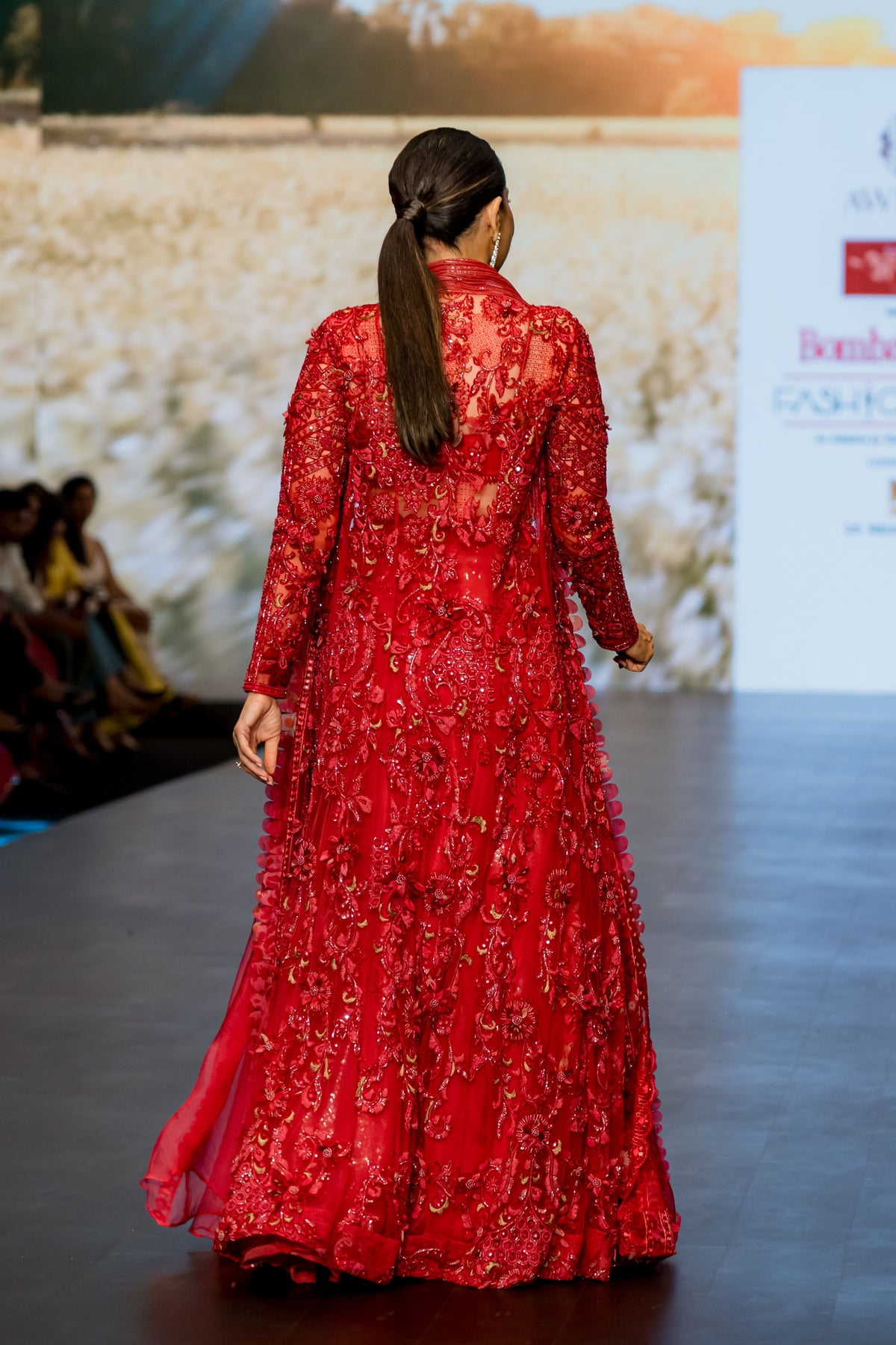 Coral Red Lehenga Set