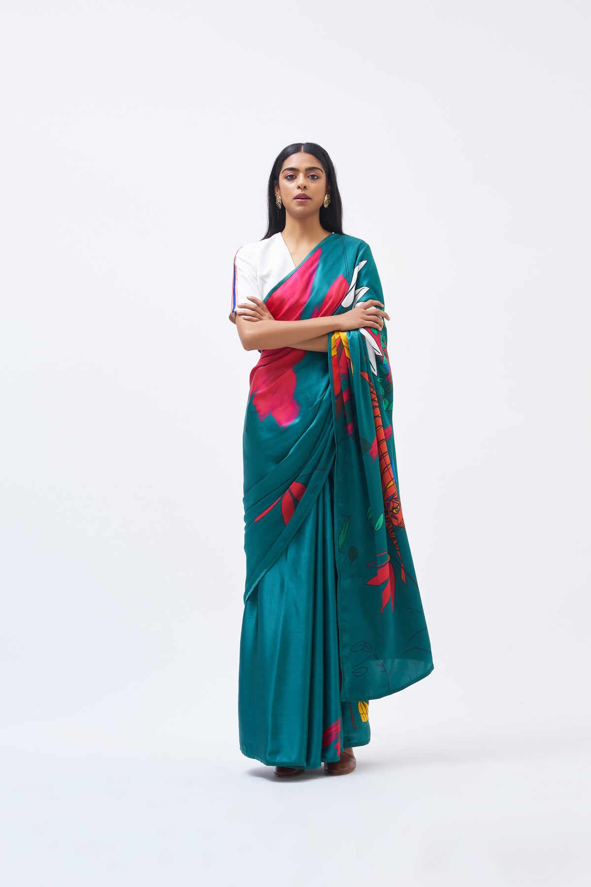 Kaya&#39;s Habitat Emerald Saree