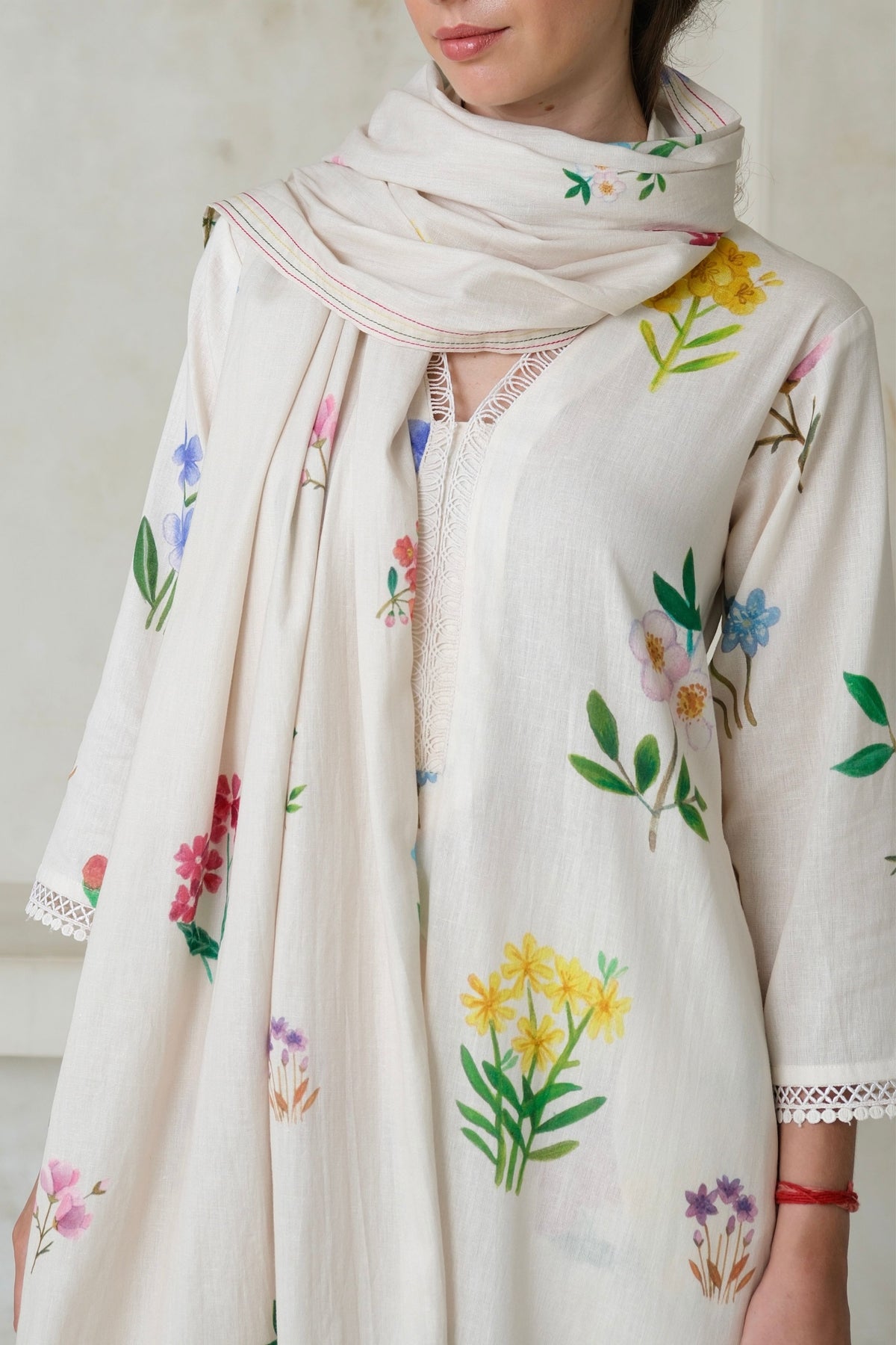 Amelia Ivory Long Kurta Set