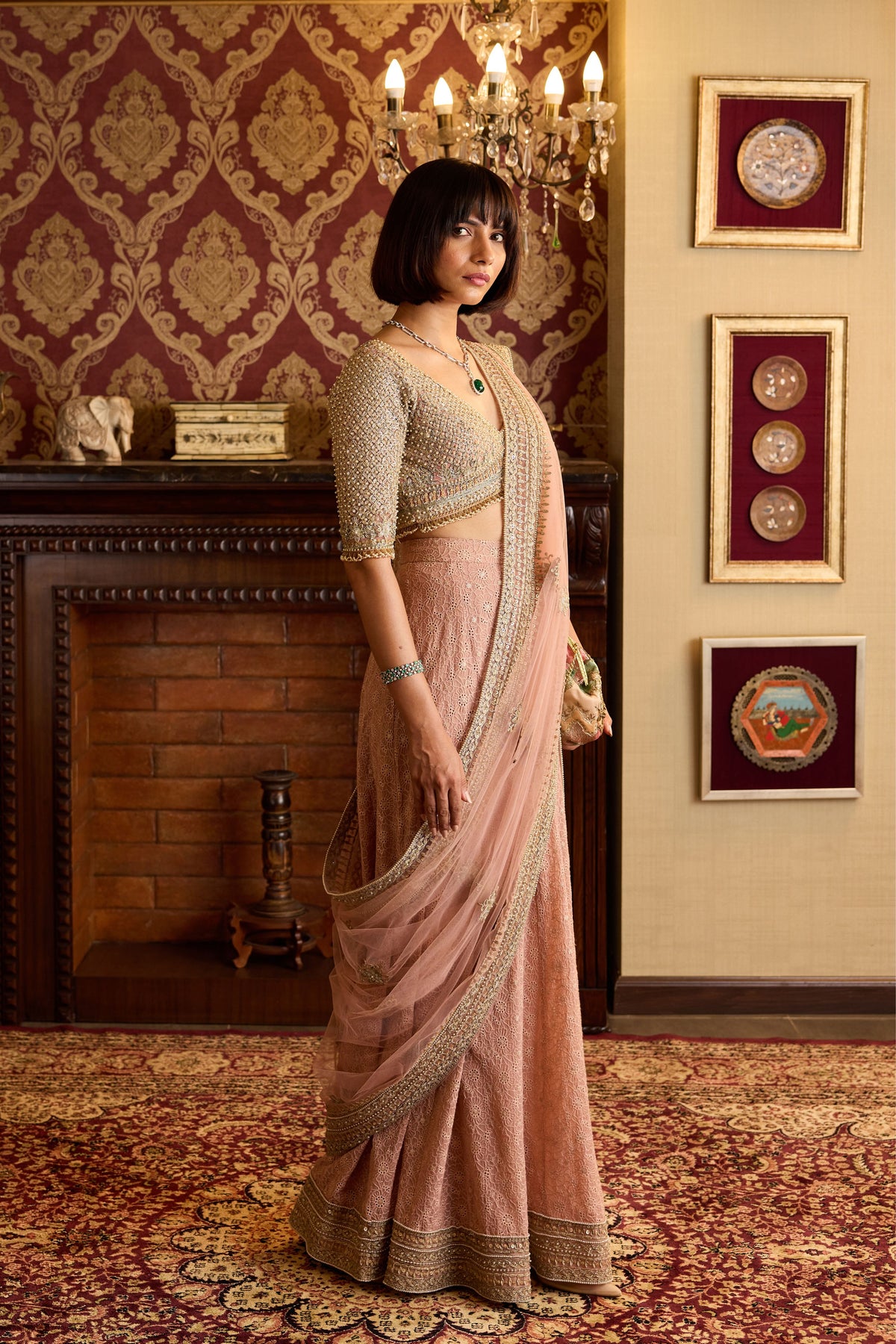 Soft Pink Sharara Ensemble