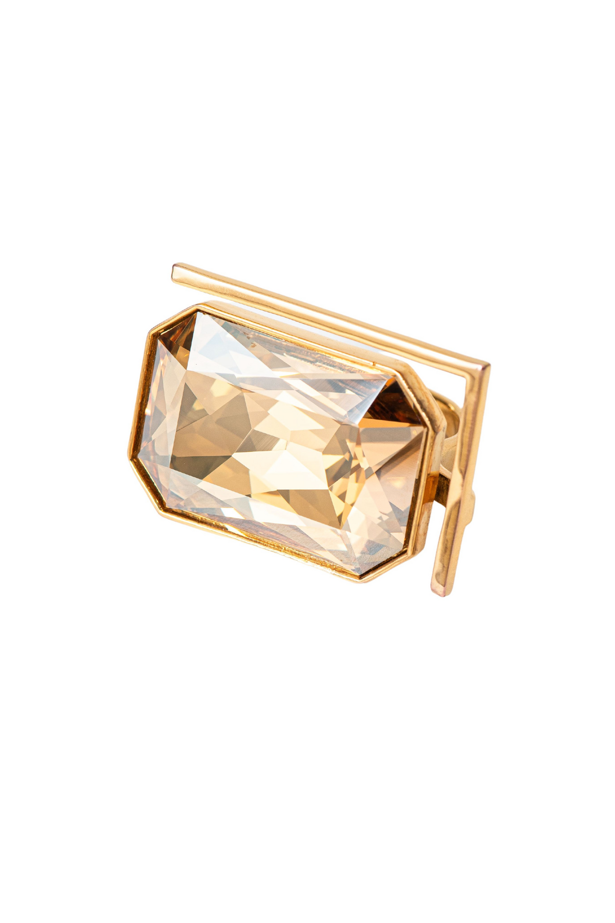 Radiance Crystal Cocktail Ring - Gold