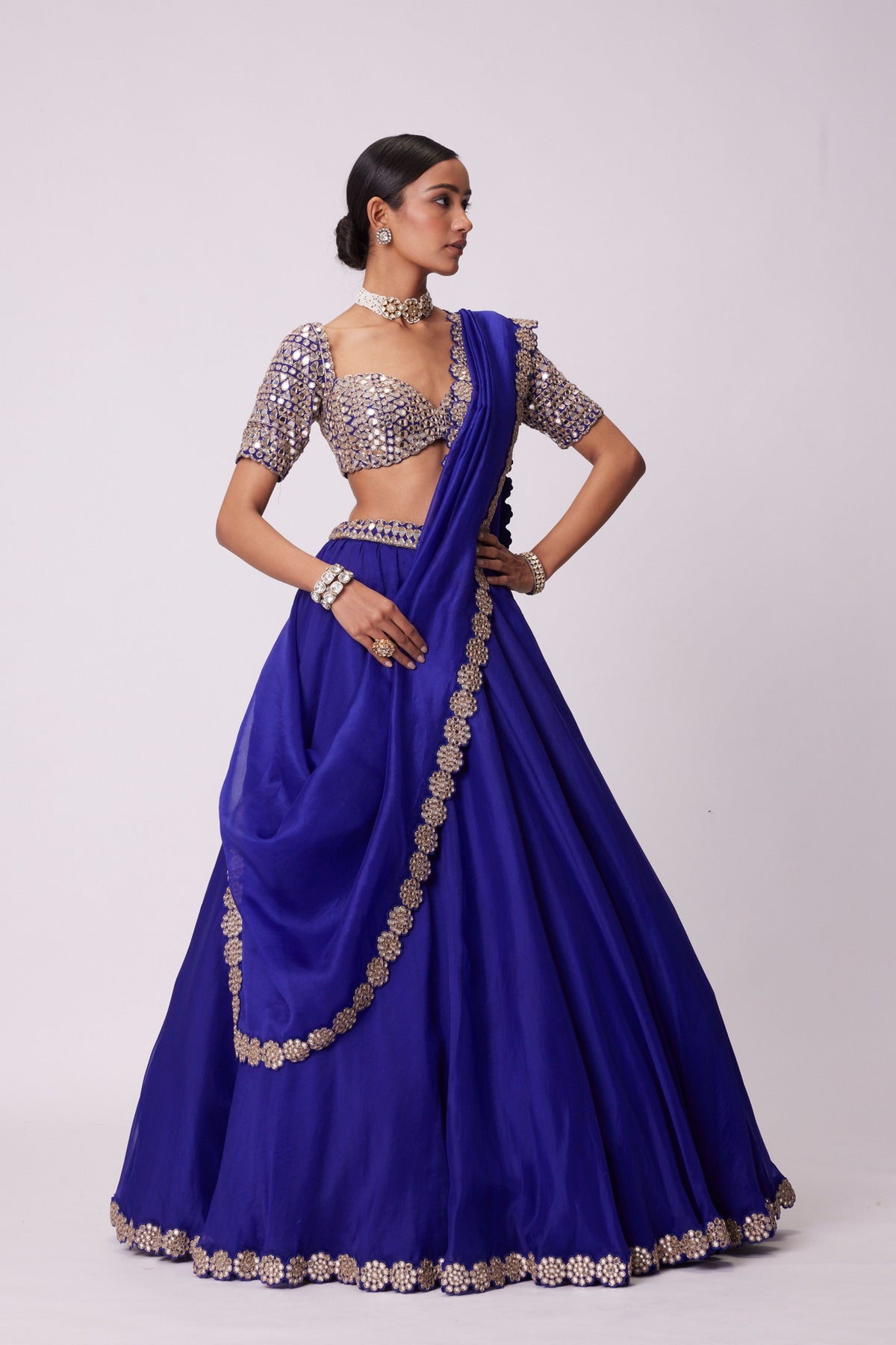 Persian Blue Lehenga Set