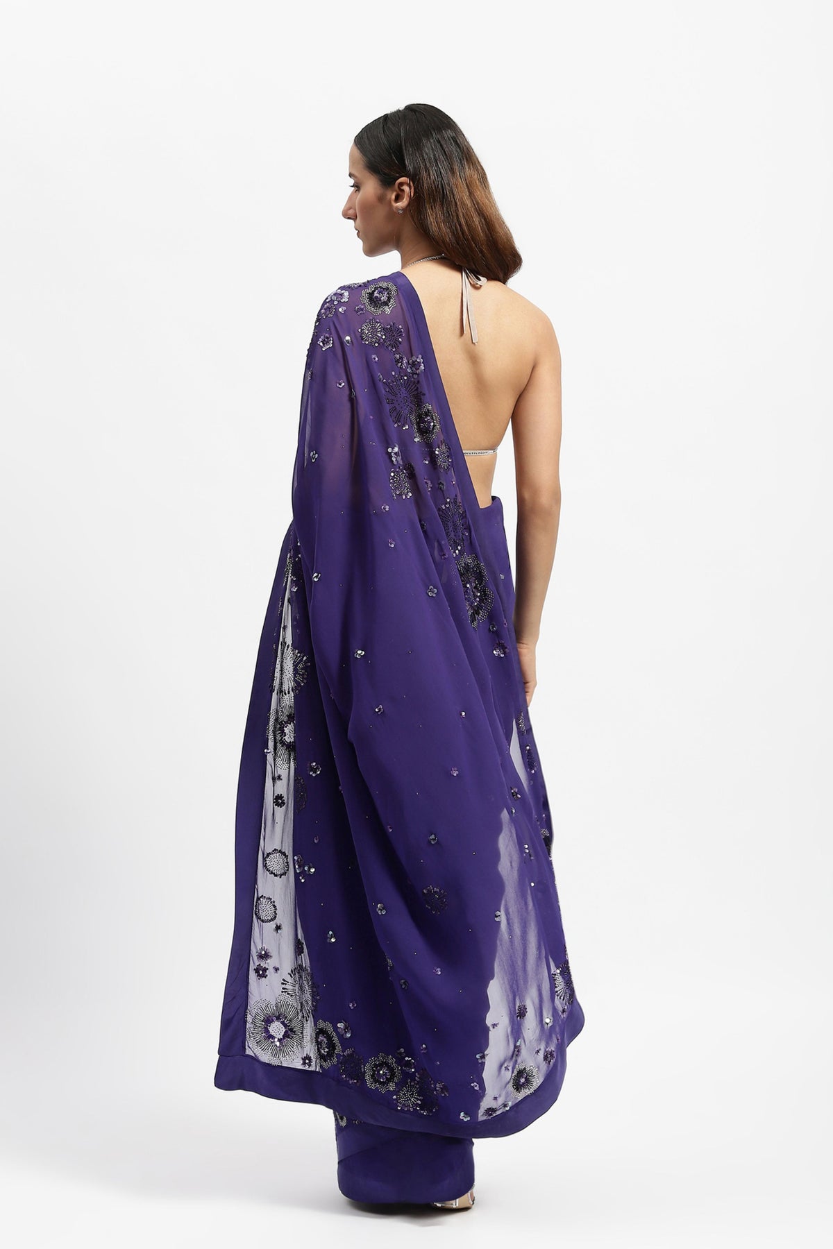 Purple Haze Embroidered Saree