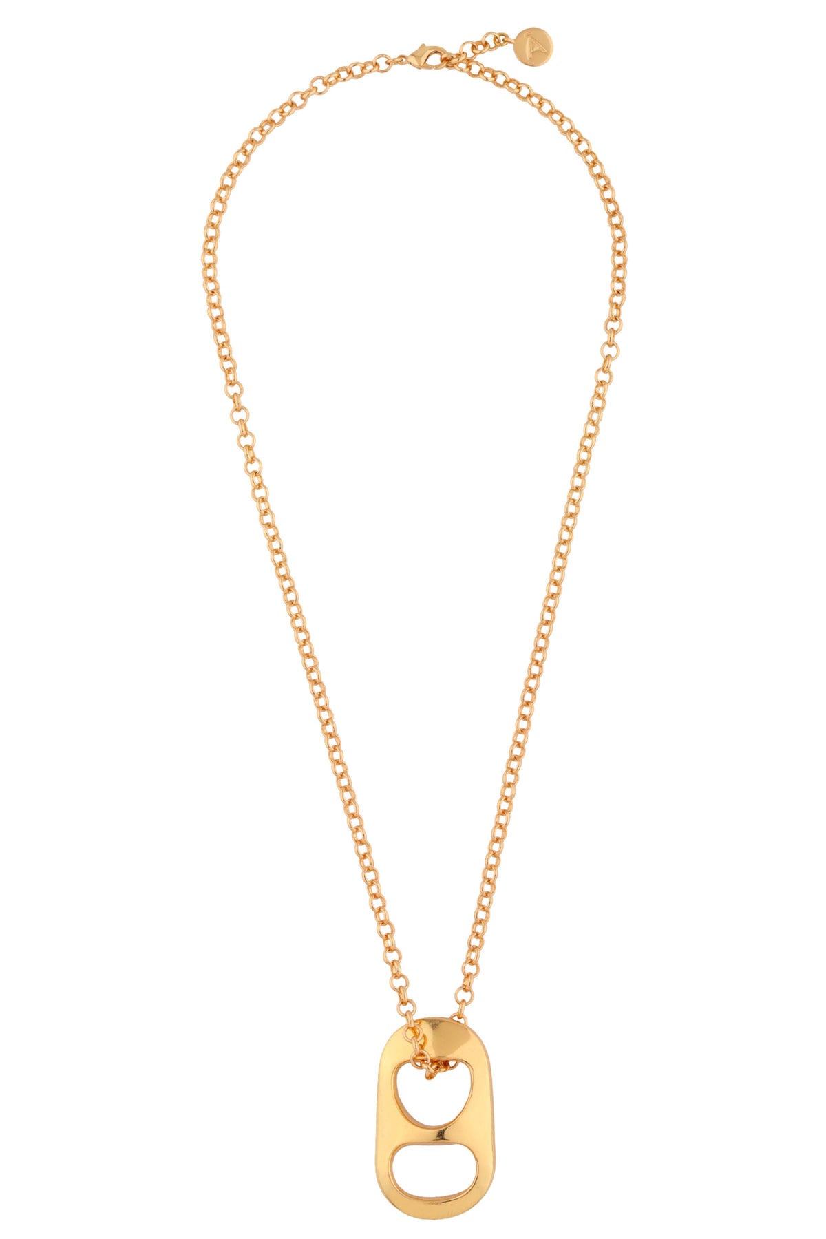 Golden Bold Can Pendant Necklace