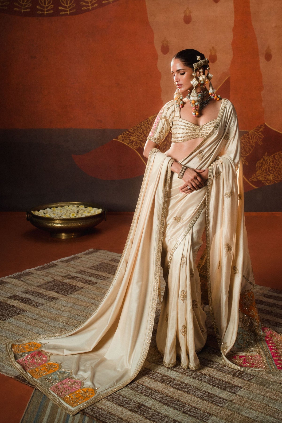 The Bombat Barfi Saree With Stole