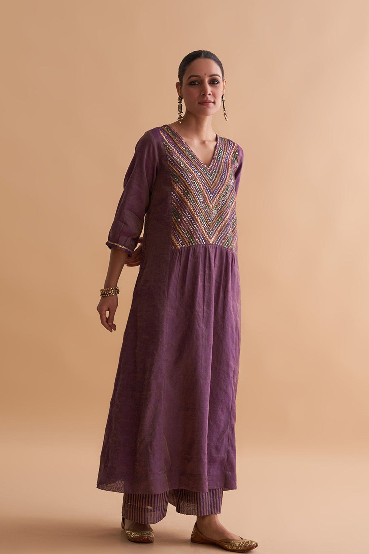 Deep Purple Kurta Set