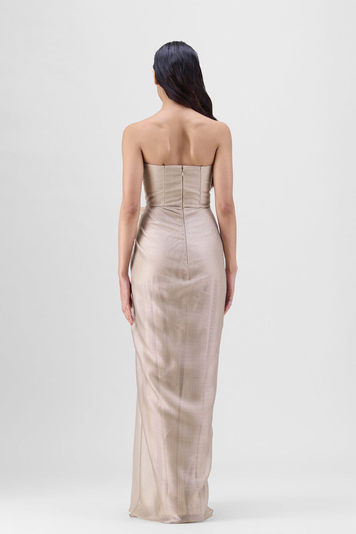 Sand Corded Coral Gown