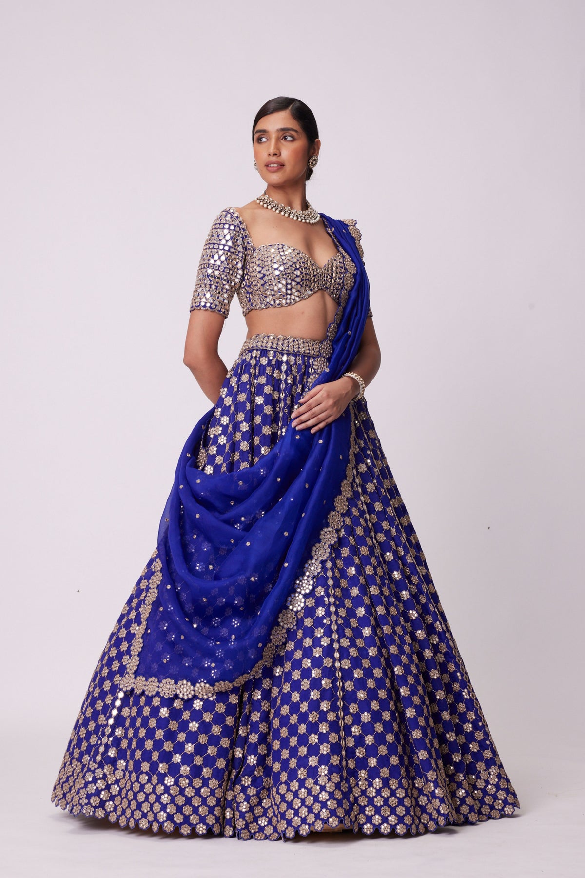 Persian Blue Lehenga Set