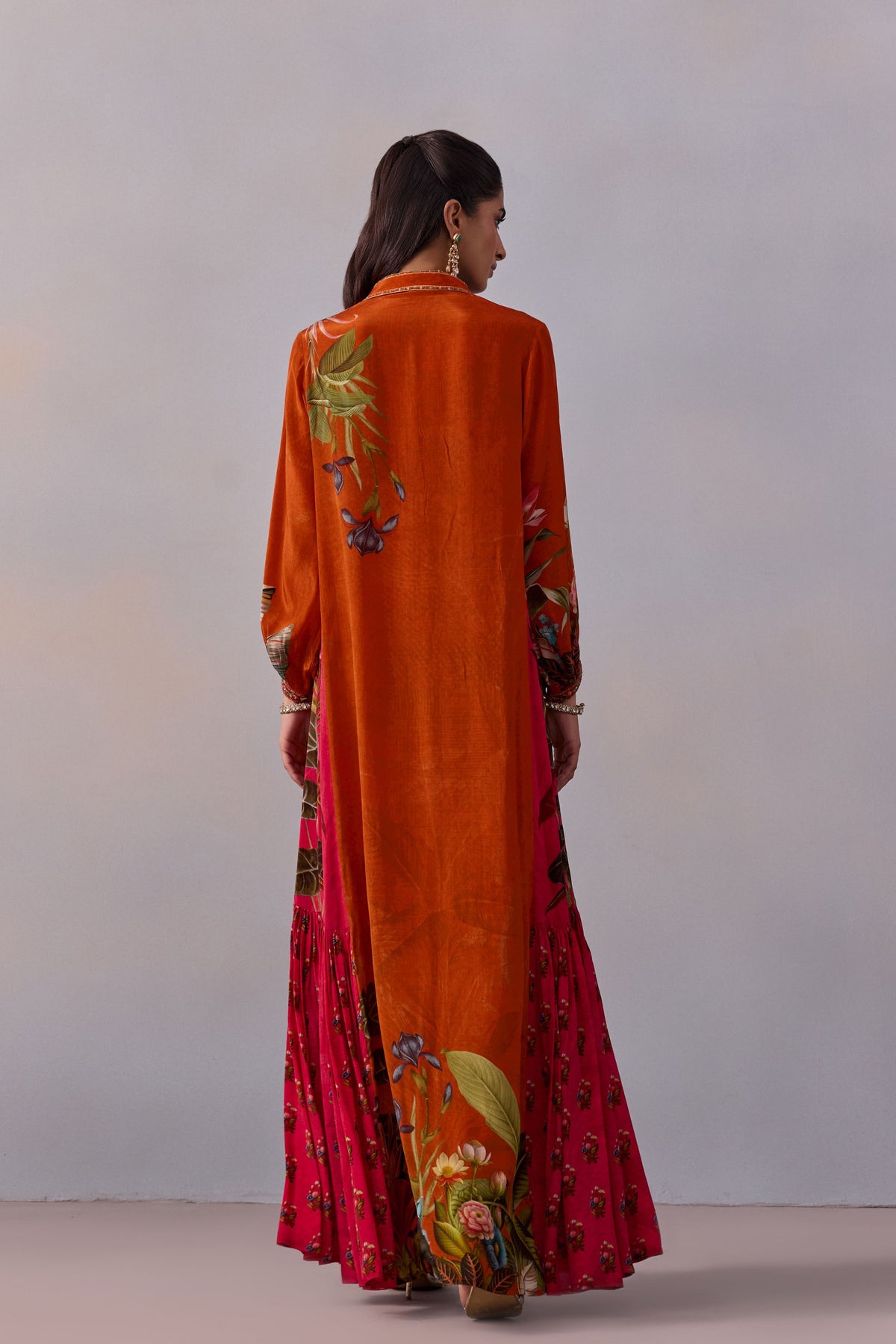 Sunset Orange Elira Dress