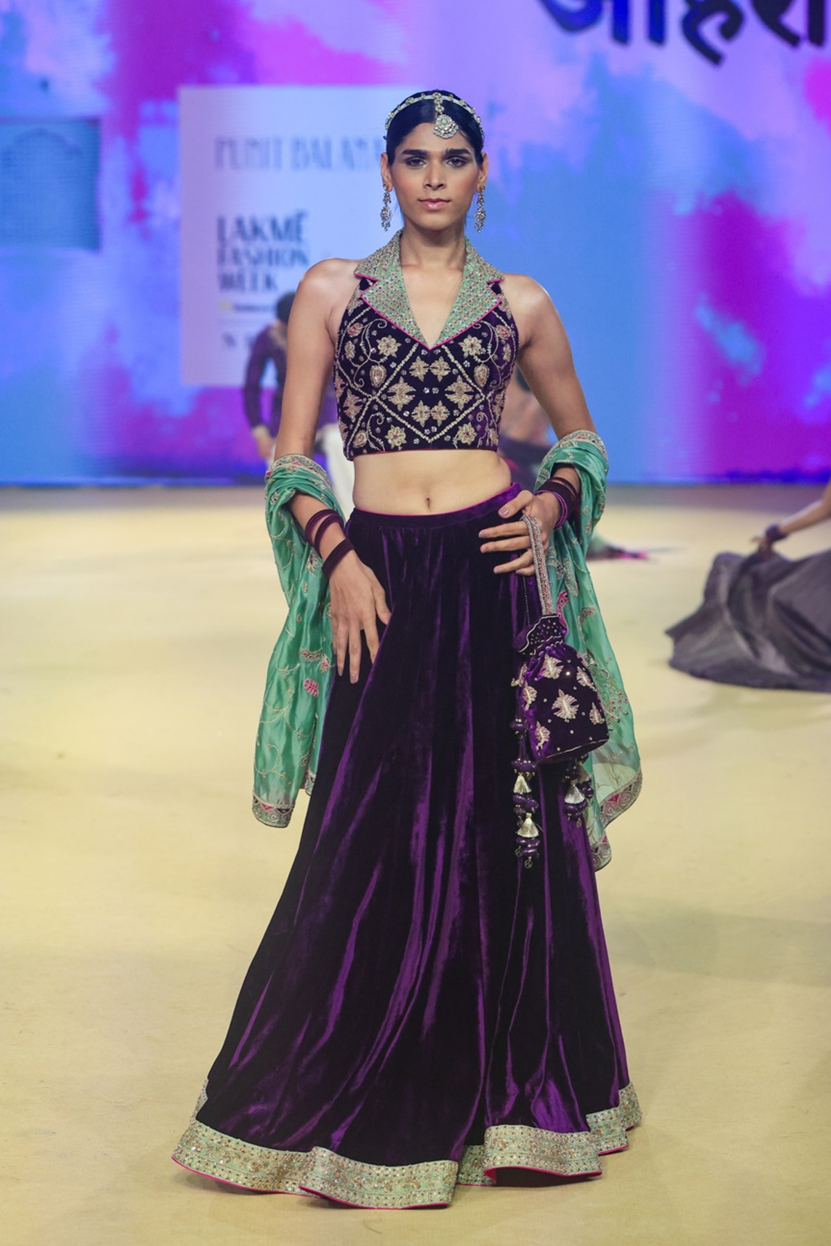 Baingani Modern Lehenga Set