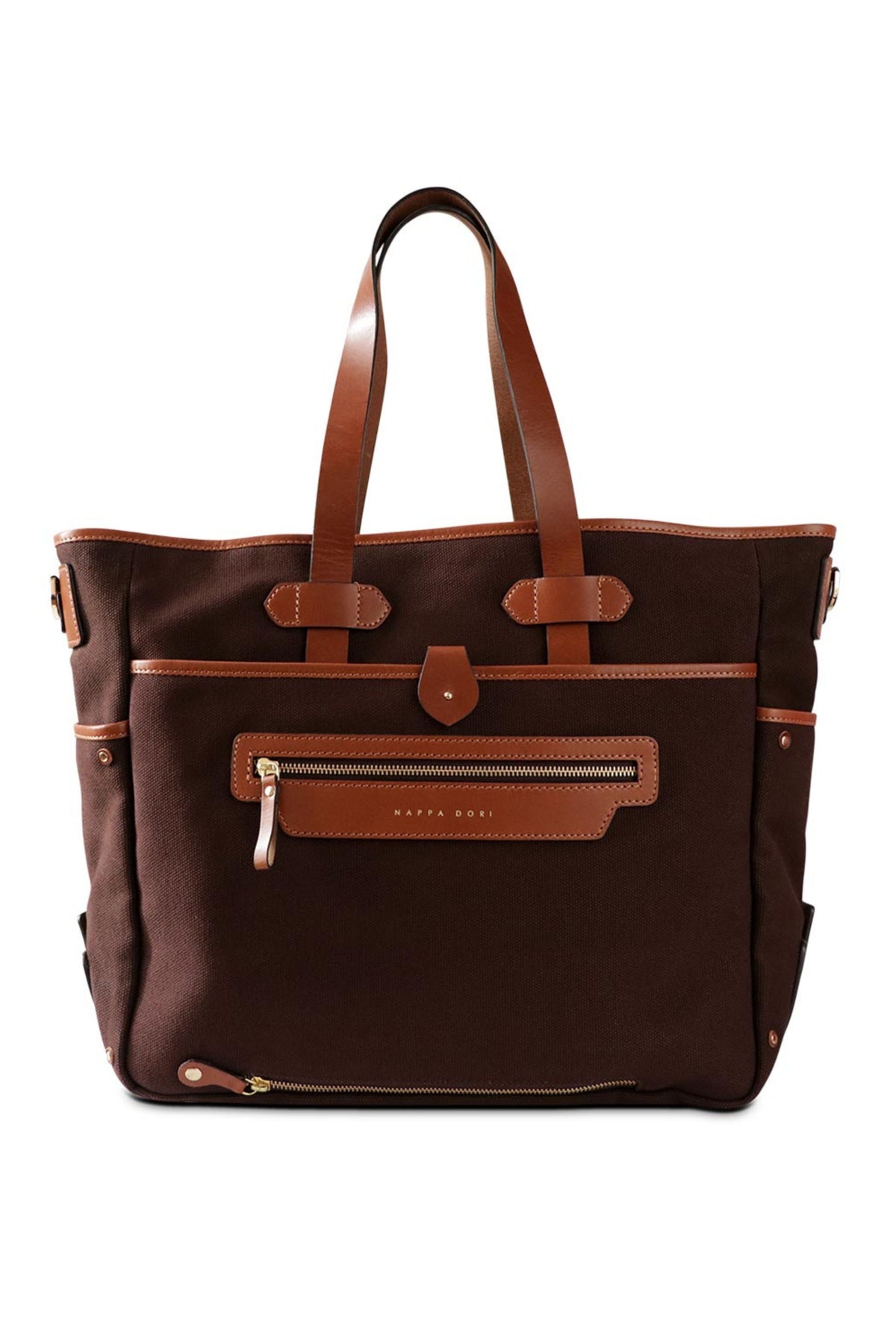 Dark Brown Reed Tote Bag