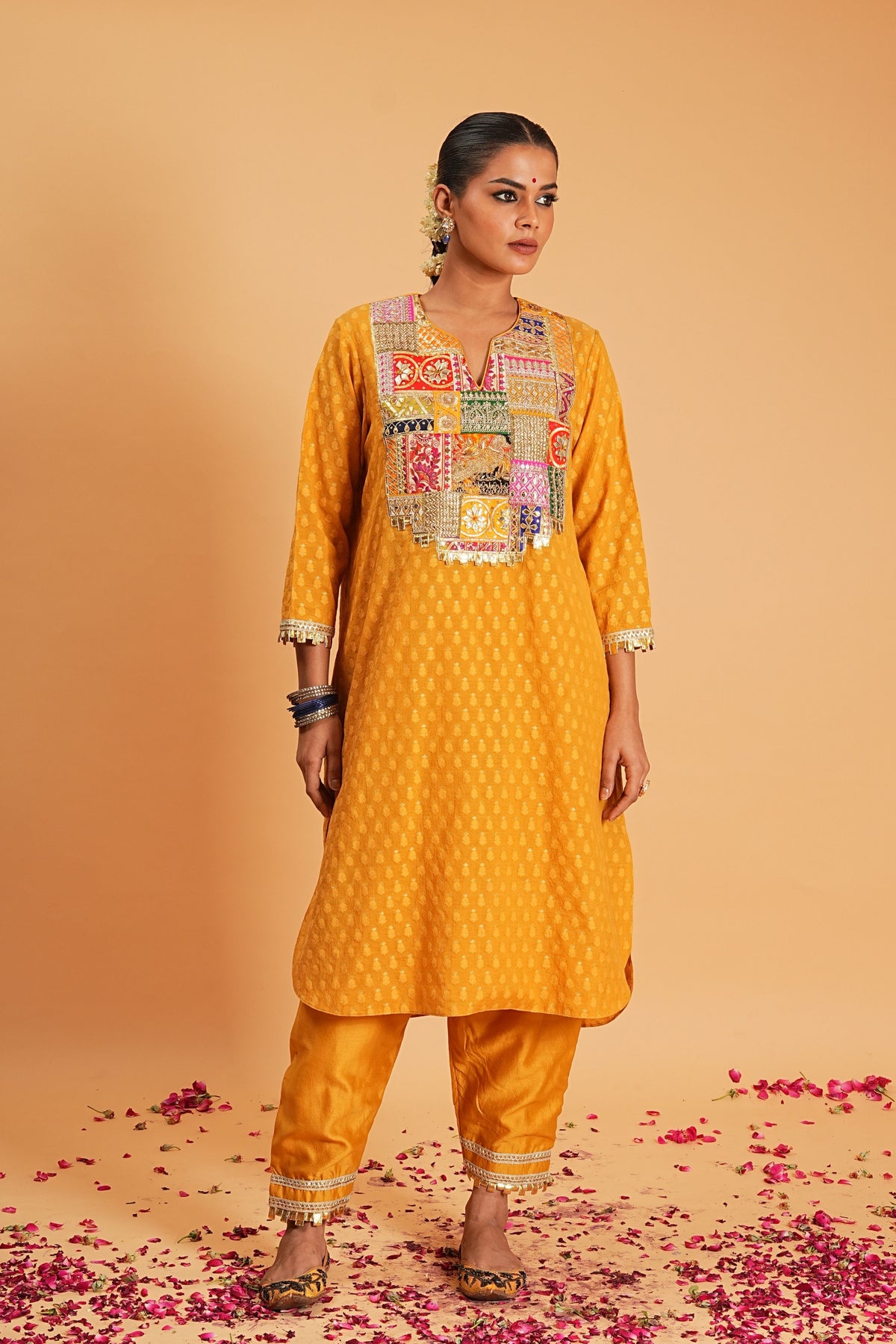 Mustard Goti Tunic