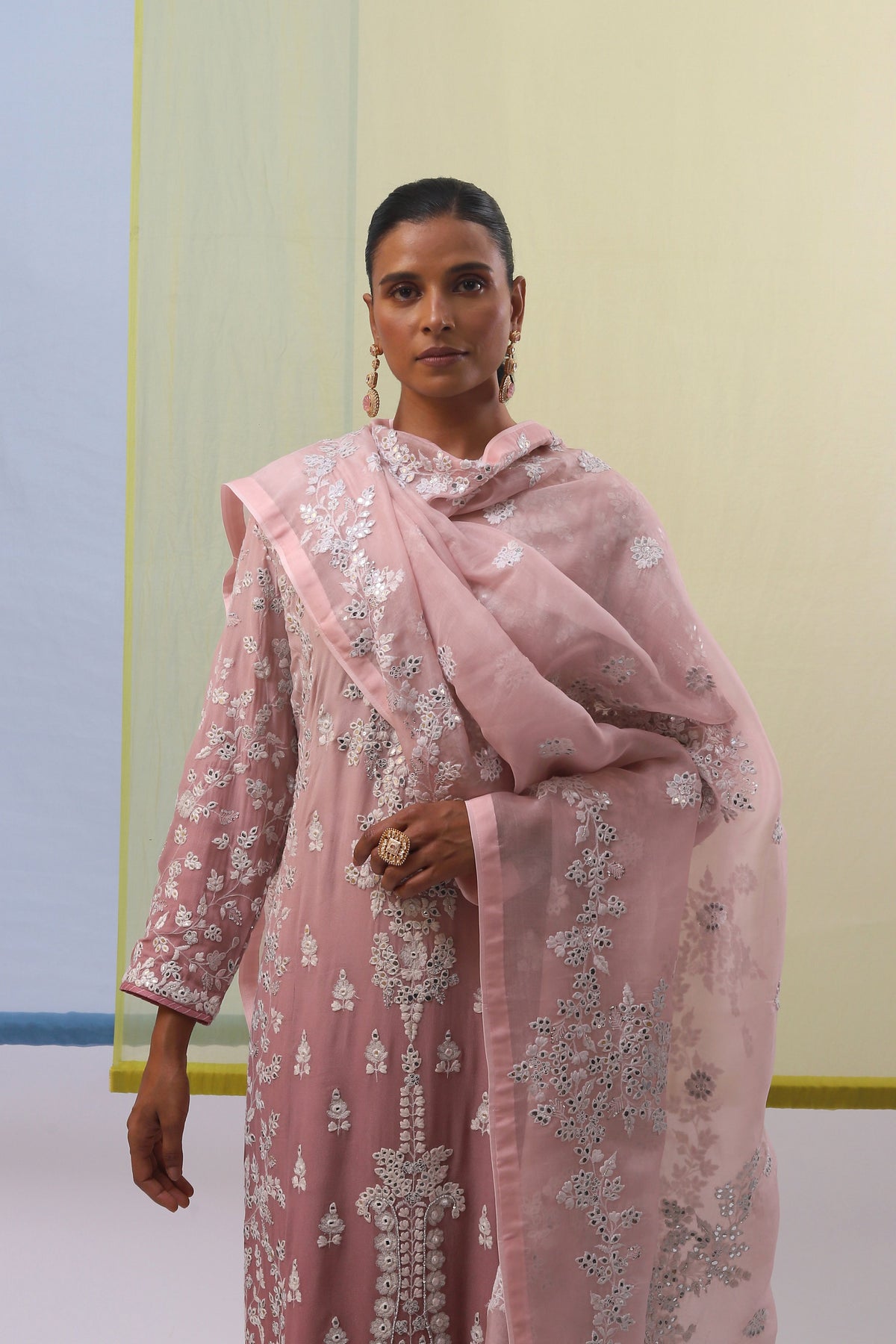 Pink Dua Long Kurta Set