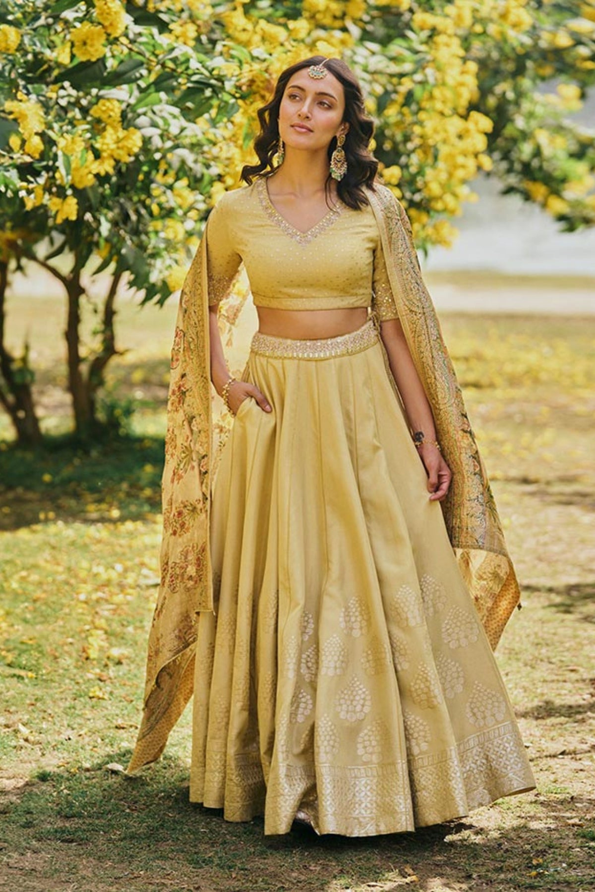 Dua Lehenga Set In Yellow