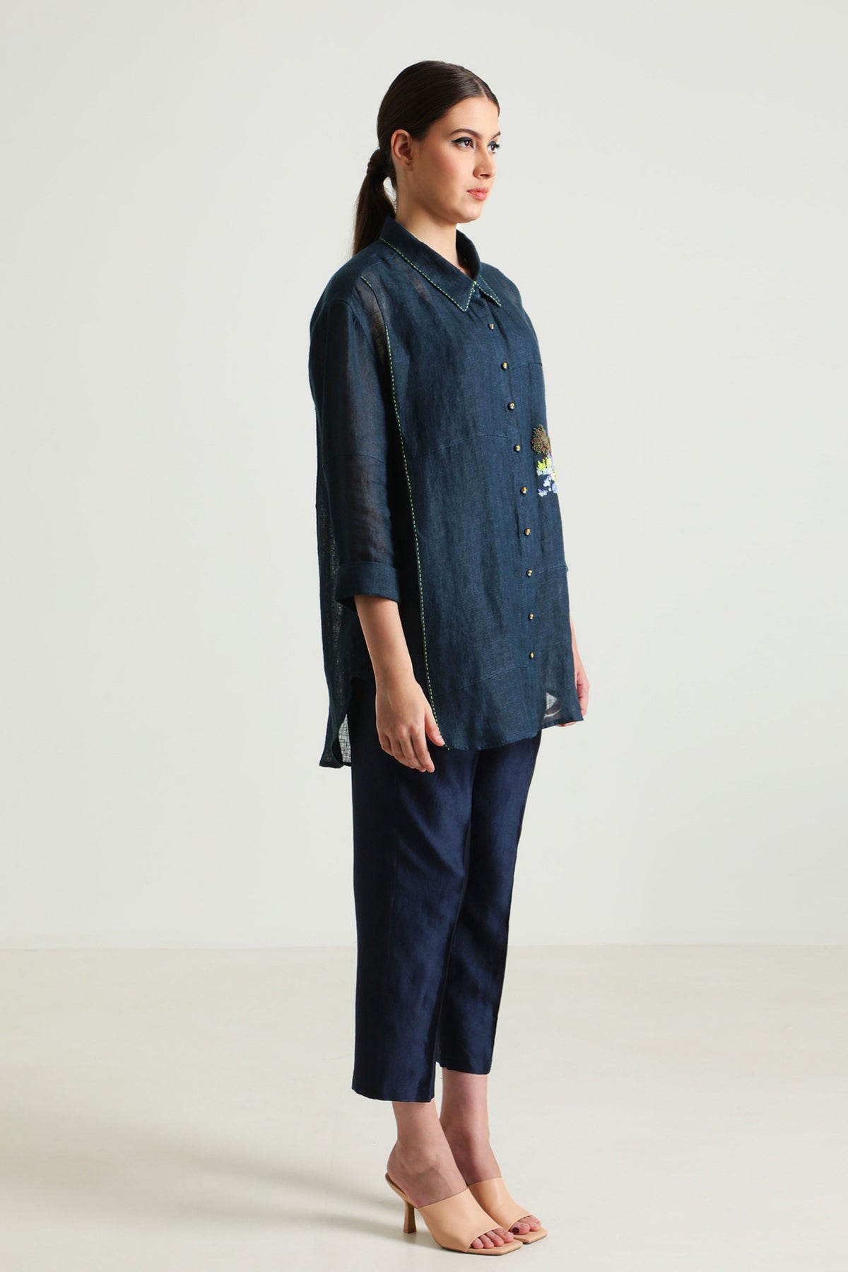 Indigo Shirt and Pant Set