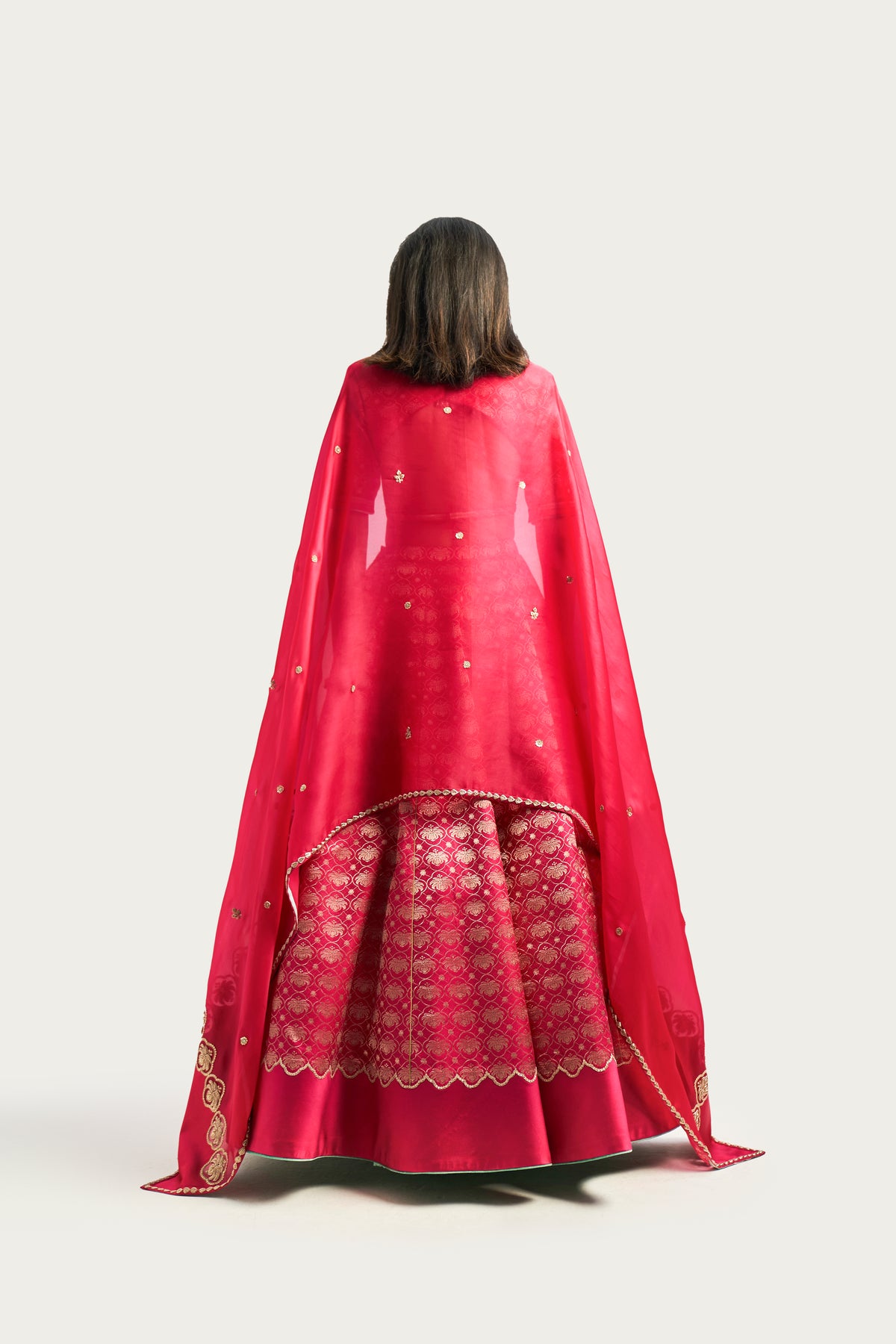 Malabar fuchsia lehenga set