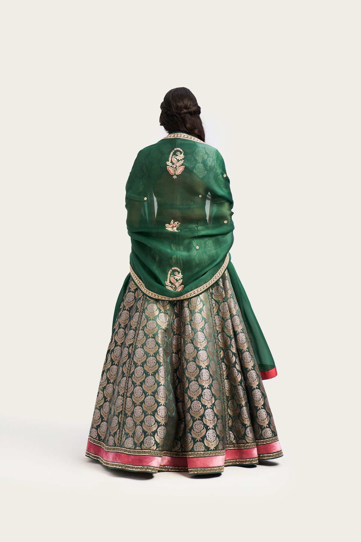 Mille fleur jade lehenga set