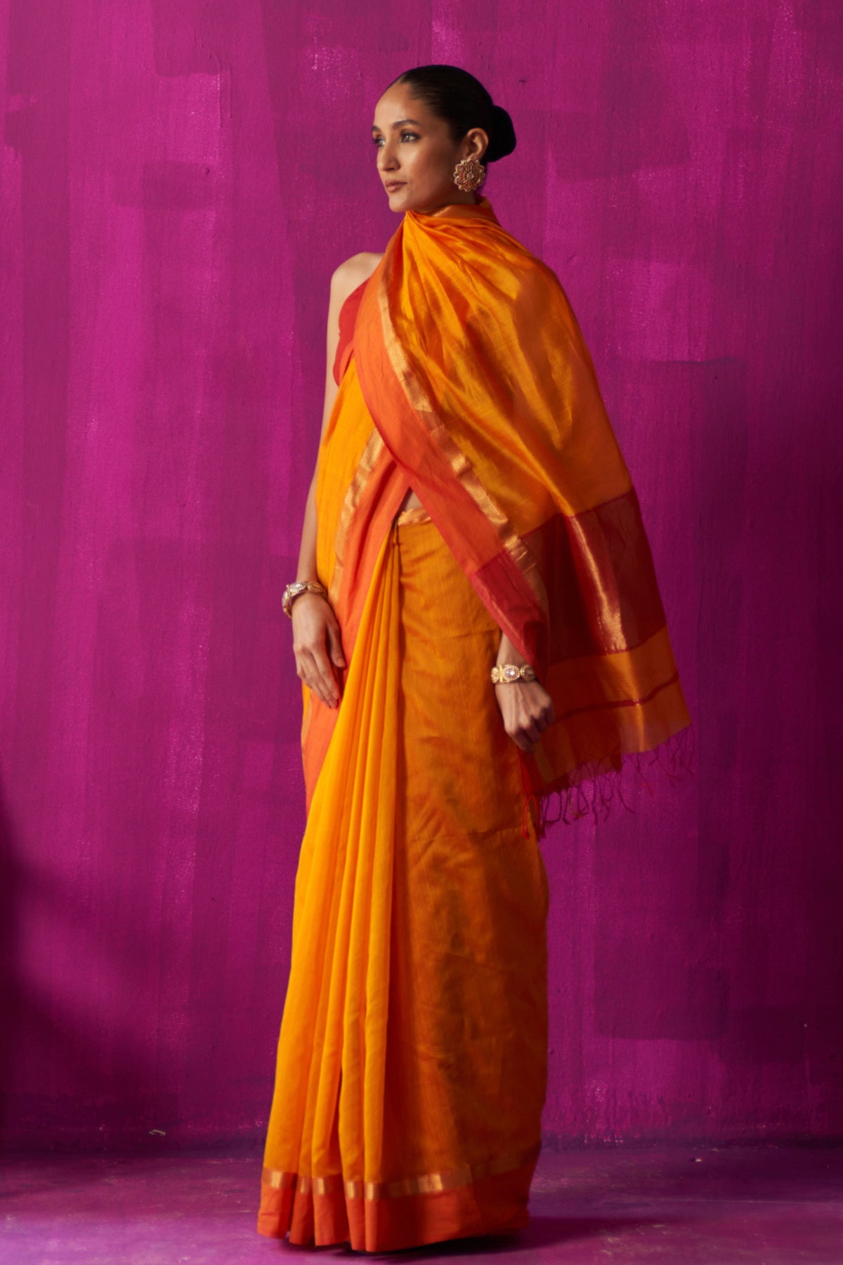 Uma Orange Saree