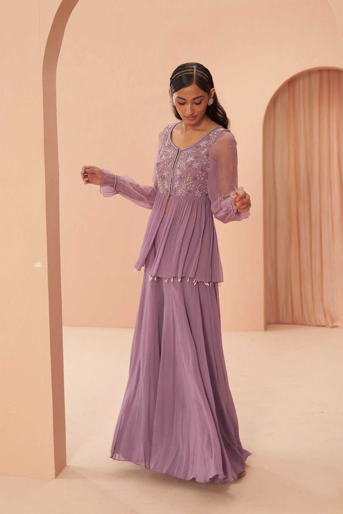 Lilac Breeze Sharara Set