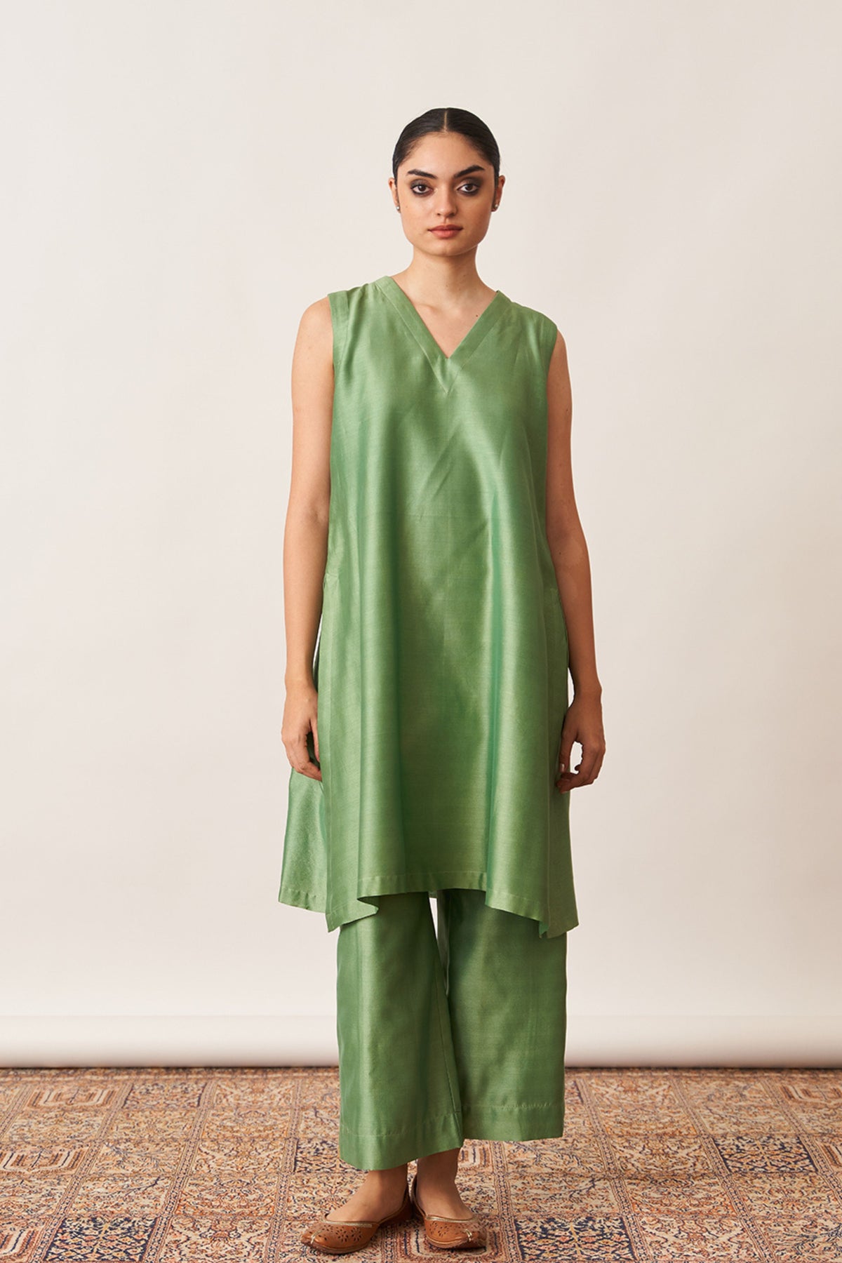 Pista Green Kurta Set