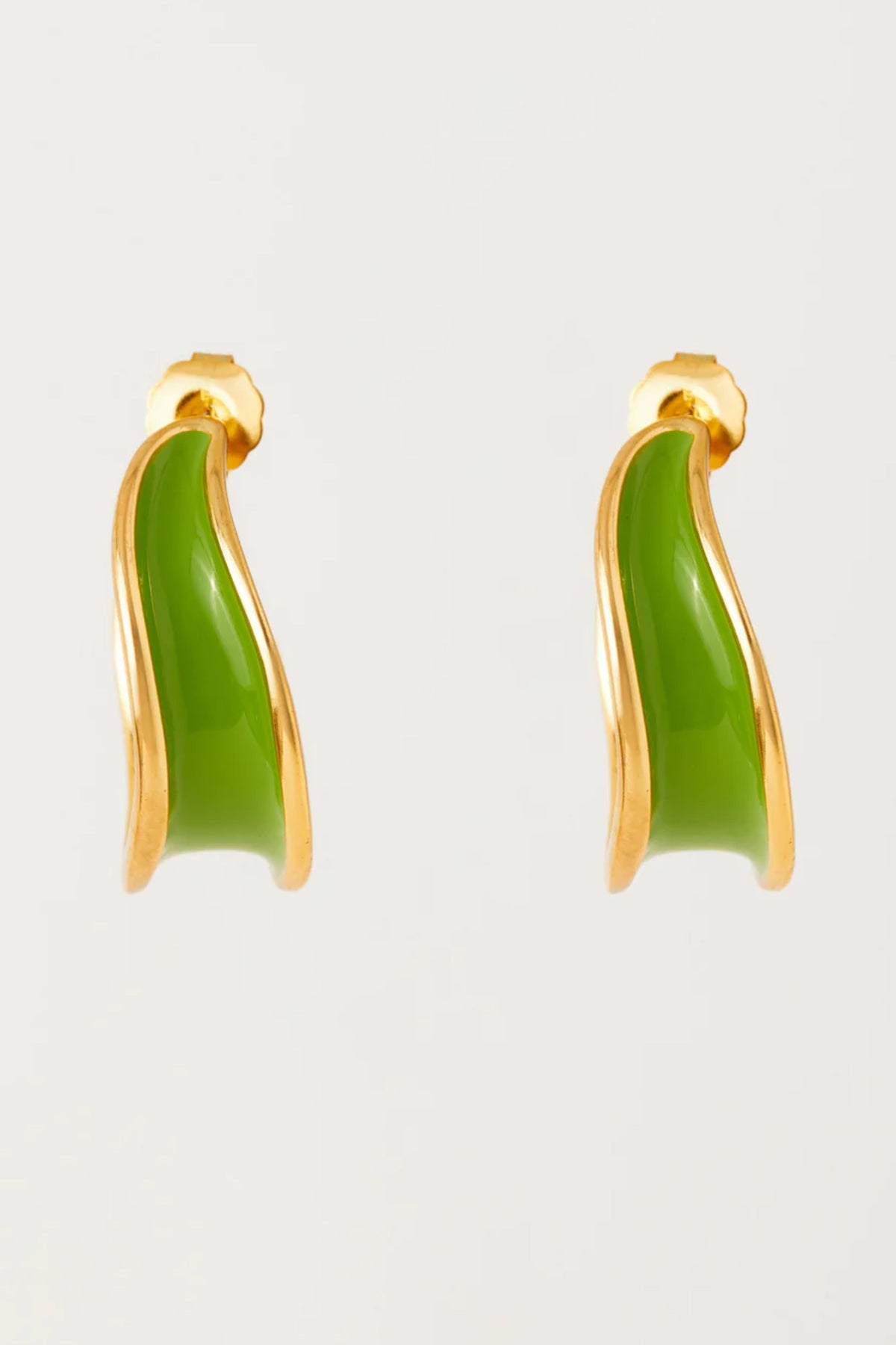 Kandy Hoops Green Earrings