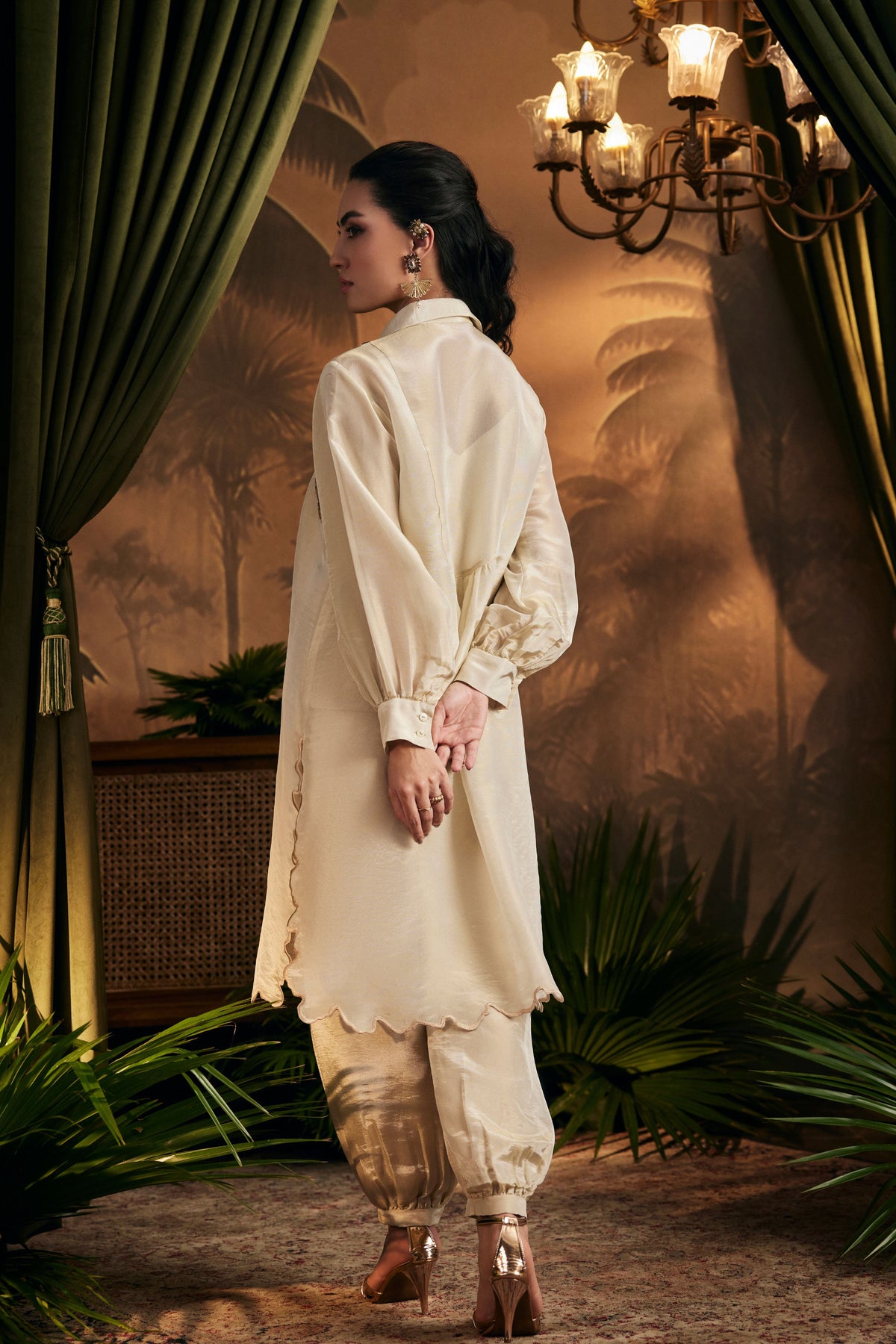 Champagne Gold Afgani Tunic Set