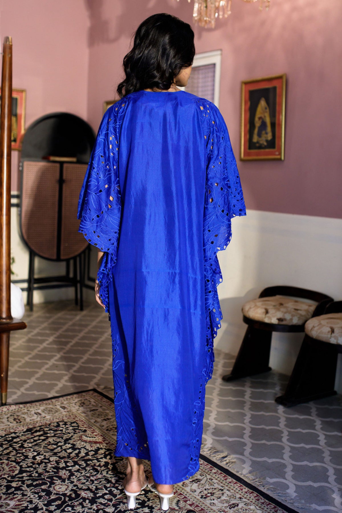 Blue Raisa Kaftan Dress