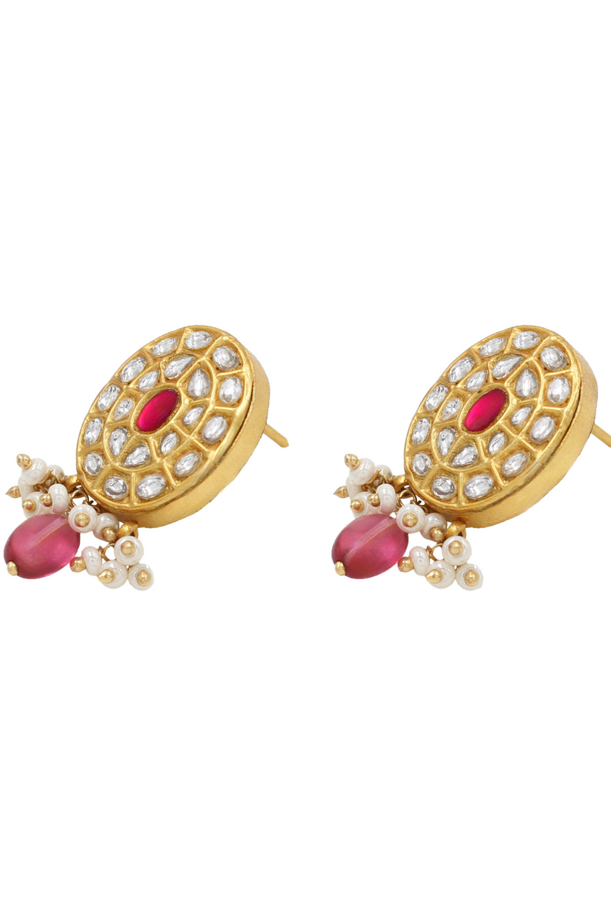 Golden Grace Kundan Studded Earrings