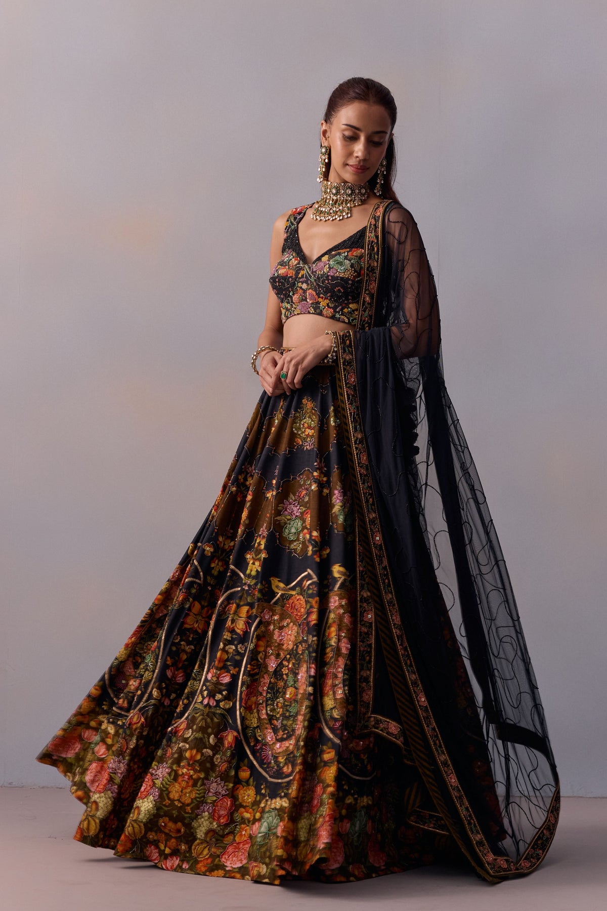 Black Naaz Lehenga Set