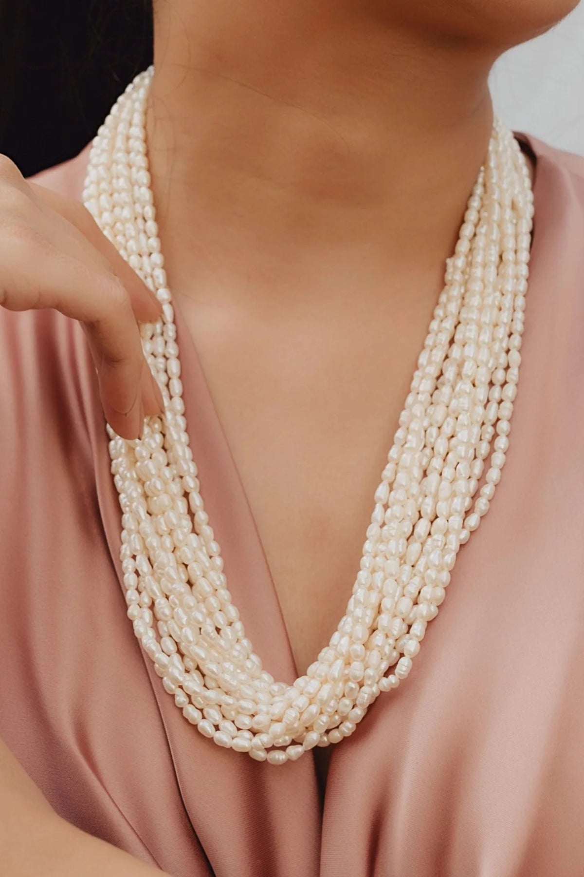 White Twisted Necklace