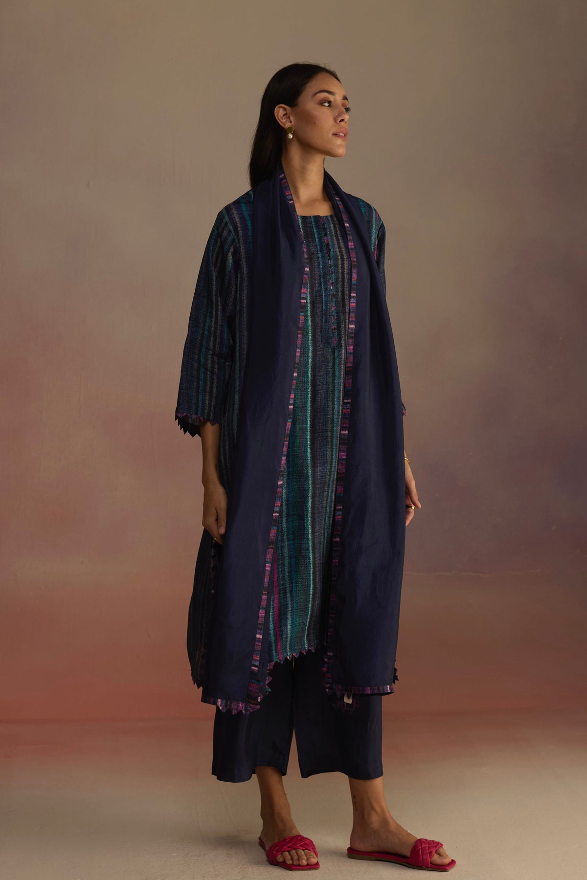 Awning Long Blue Kurta