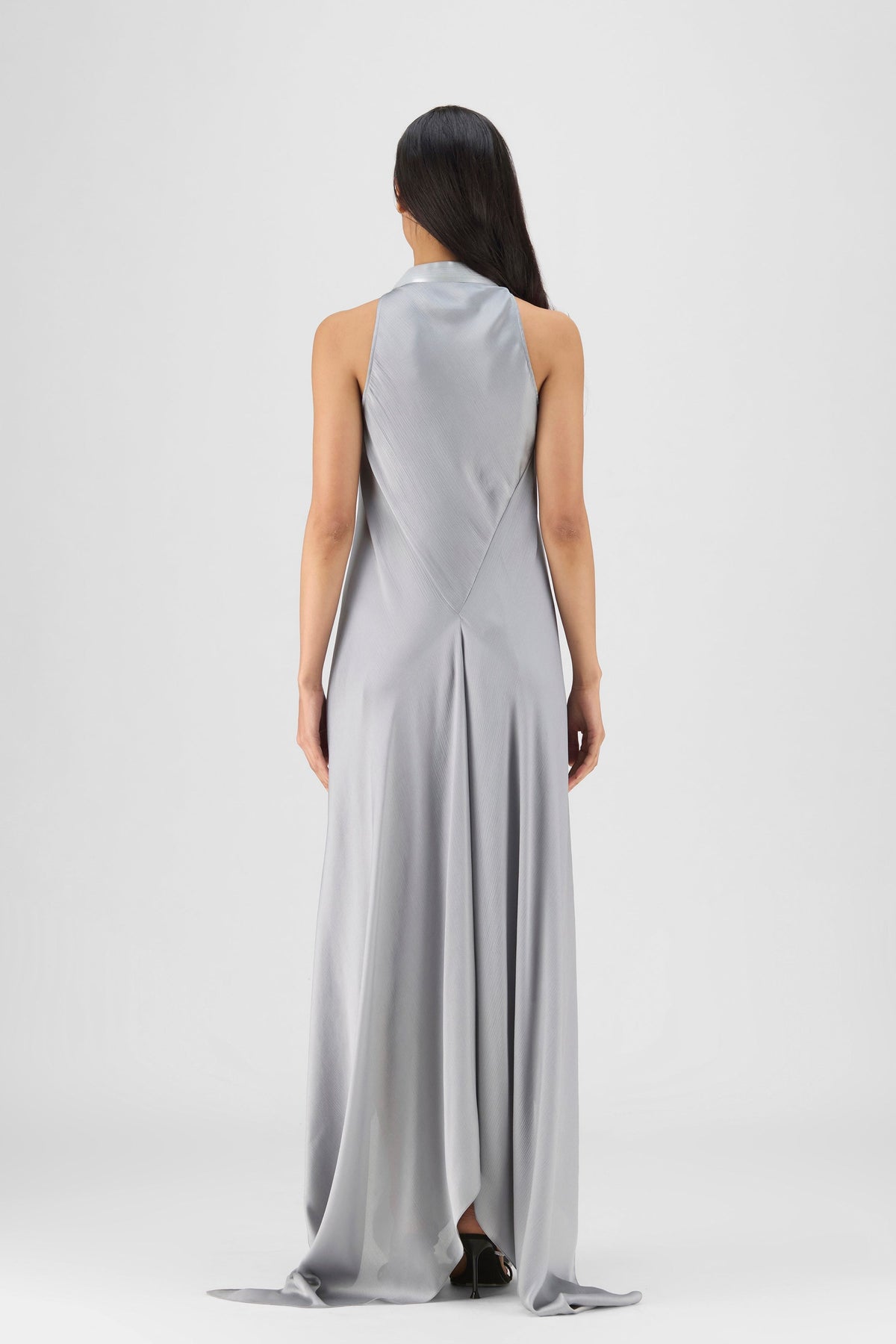 Metallic Steel Layered Gown