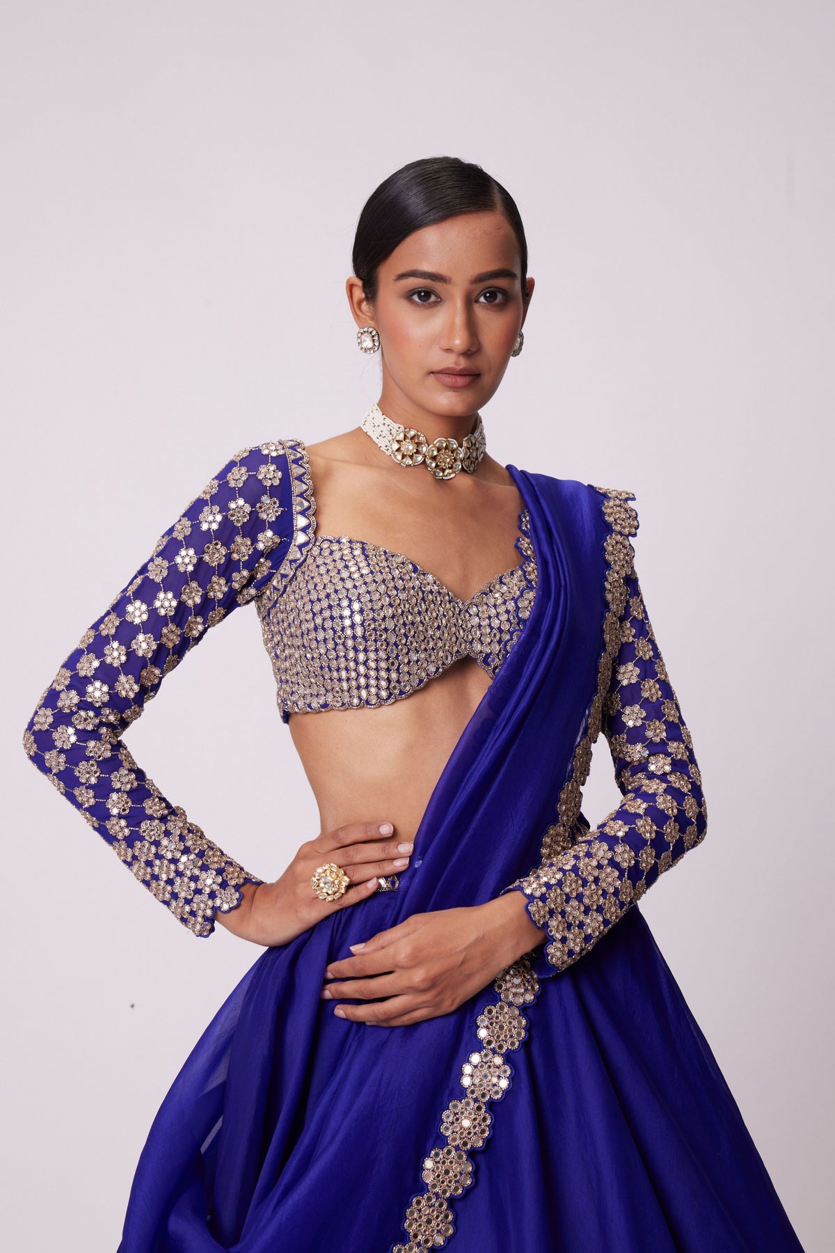 Persian Blue Lehenga Set