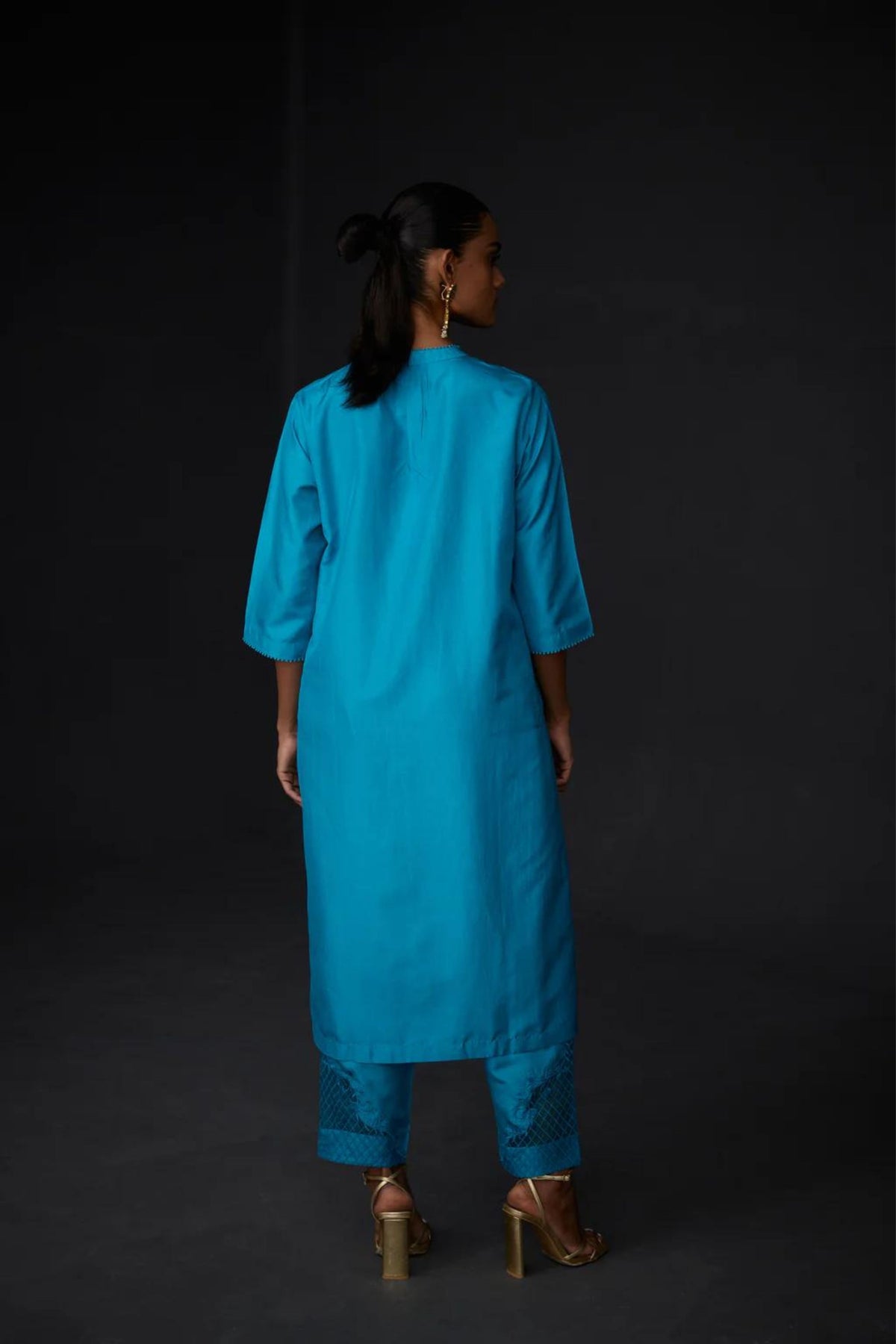 Turquoise Blue Tunic With Trouser