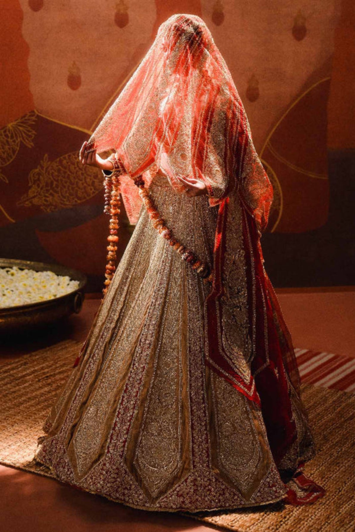 Khubani Meetha Dark Rust Lehenga